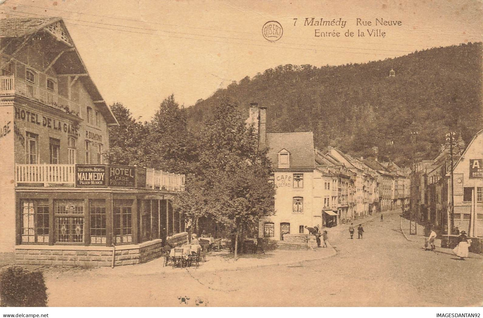 BELGIQUE #28367 MALMEDY RUE NEUVE ENTREE DE LA VILLE HOTELD E LA GARE - Malmedy