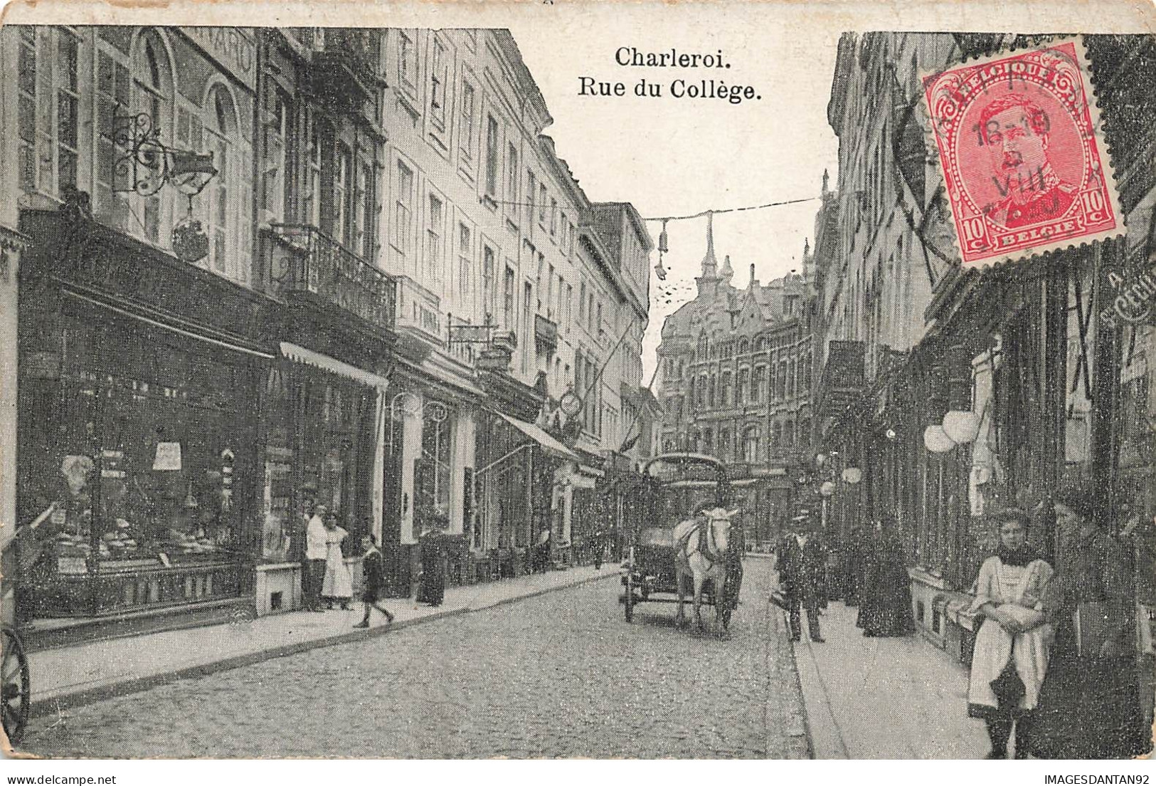 BELGIQUE #28366 CHARLEROI RUE DU COLLEGE ATTELAGE - Charleroi