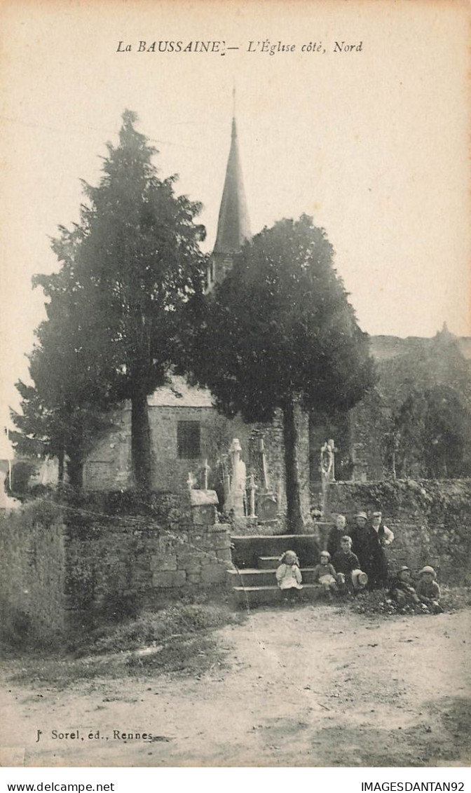 35 LA BAUSSAINE #28710 EGLISE COTE NORD CIMETIERE - Otros & Sin Clasificación