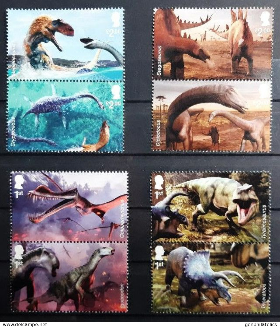 GREAT BRITAIN 2024 FAUNA Prehistoric Animals DINOSAURS - Fine Set MNH - Unused Stamps
