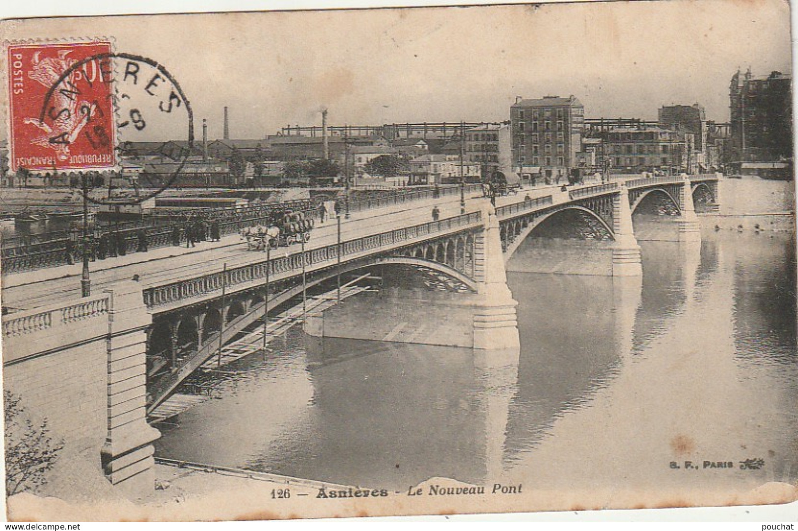 XXX -(92) ASNIERES - LE NOUVEAU PONT - ANIMATION - ATTELAGES - 2 SCANS - Asnieres Sur Seine