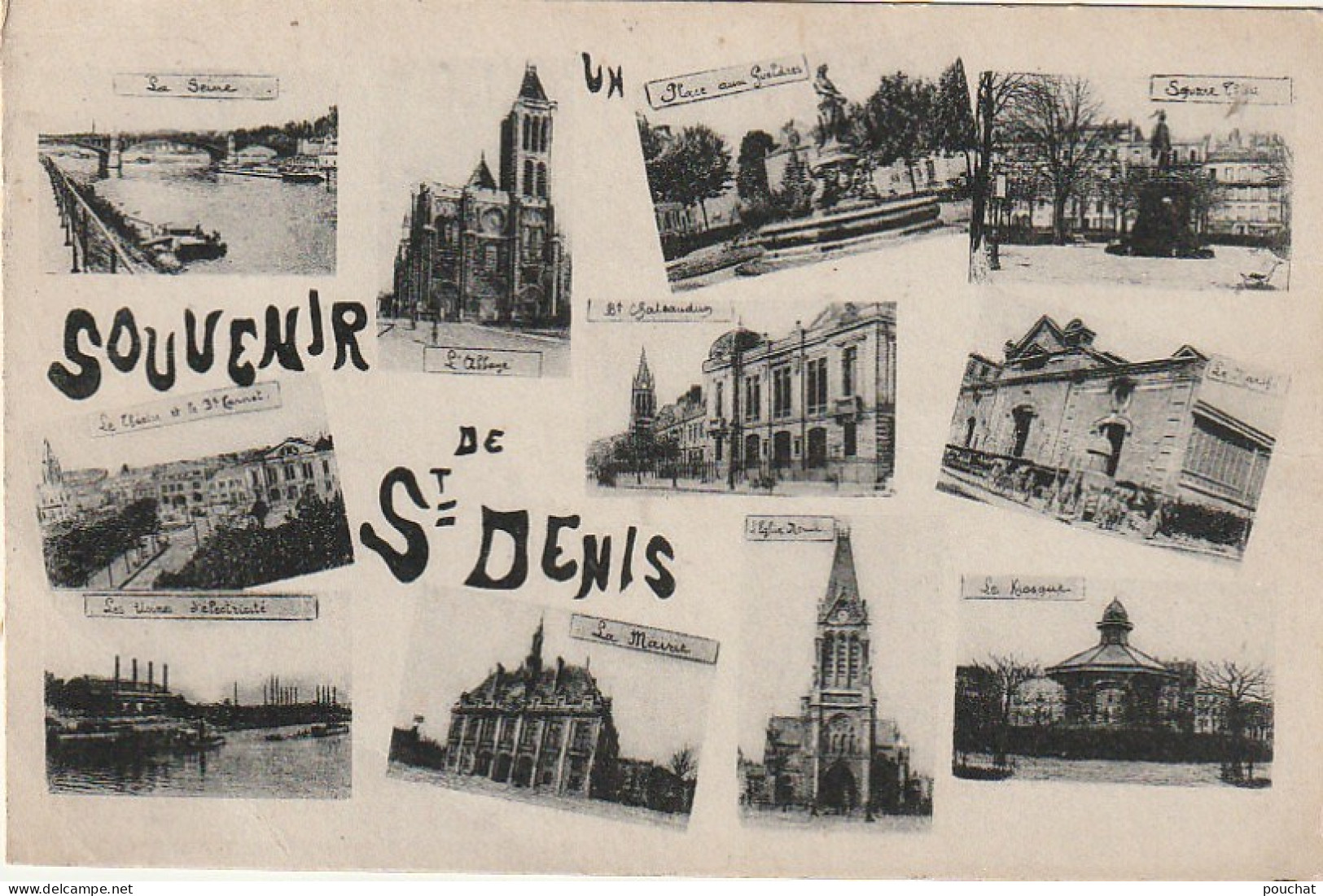 XXX -(93) SOUVENIR DE ST DENIS - CARTE MULTIVUES - 2 SCANS - Saint Denis