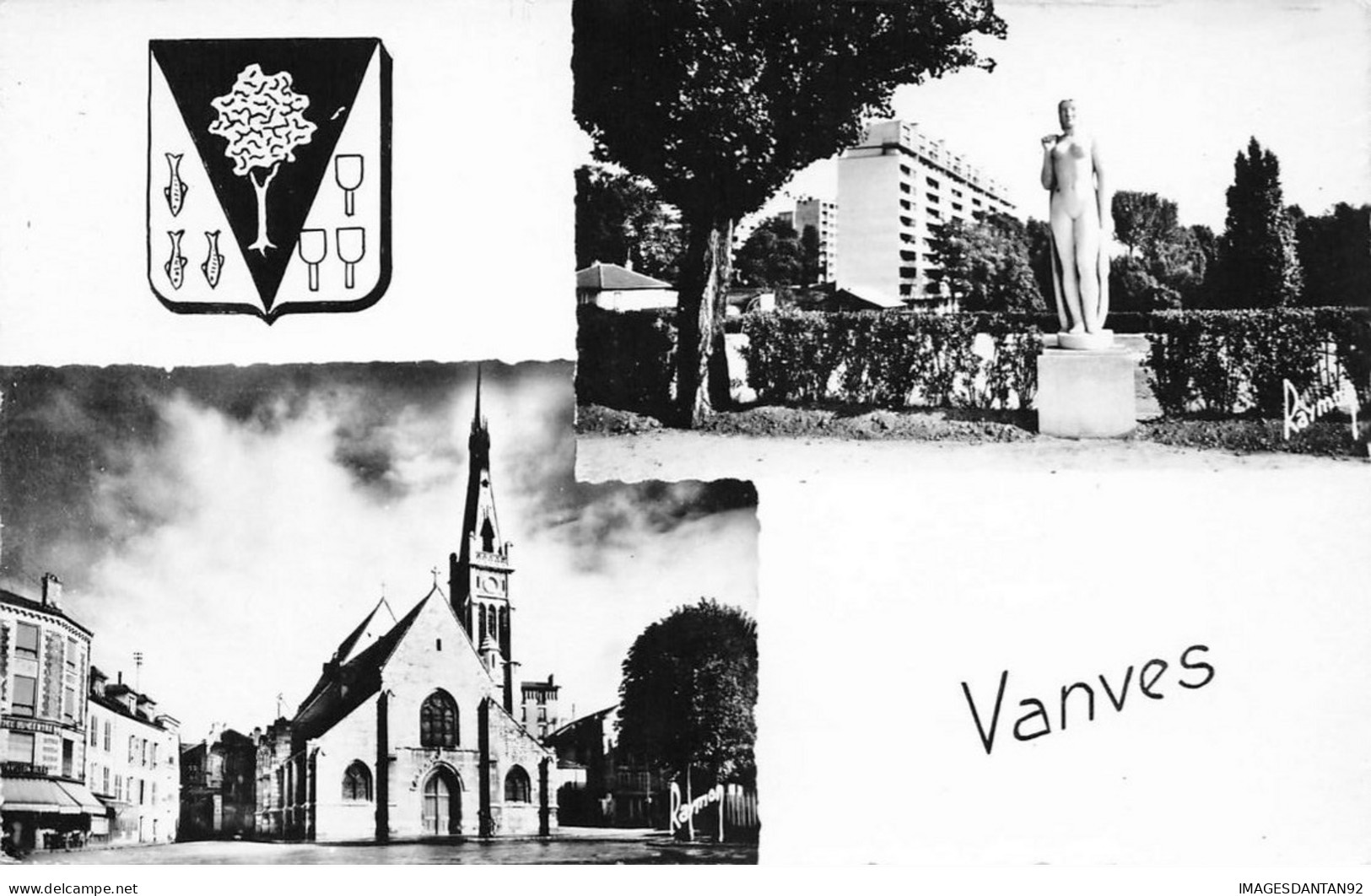 92 VANVES #28300 MULTIVUES STADE EGLISE - Vanves