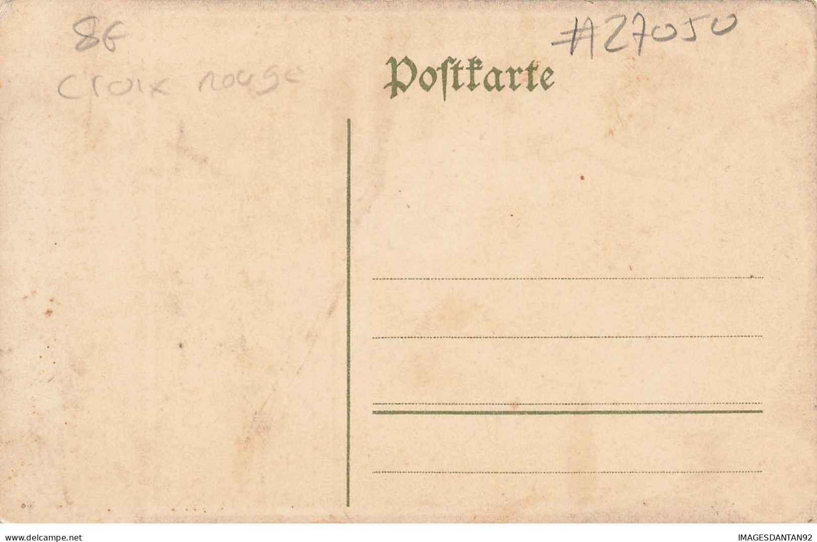 CROIX ROUGE #27050 ROTE KREUZ SAMMLUNG 1914 BRANCARD JAMBE DE BOIS - Croce Rossa