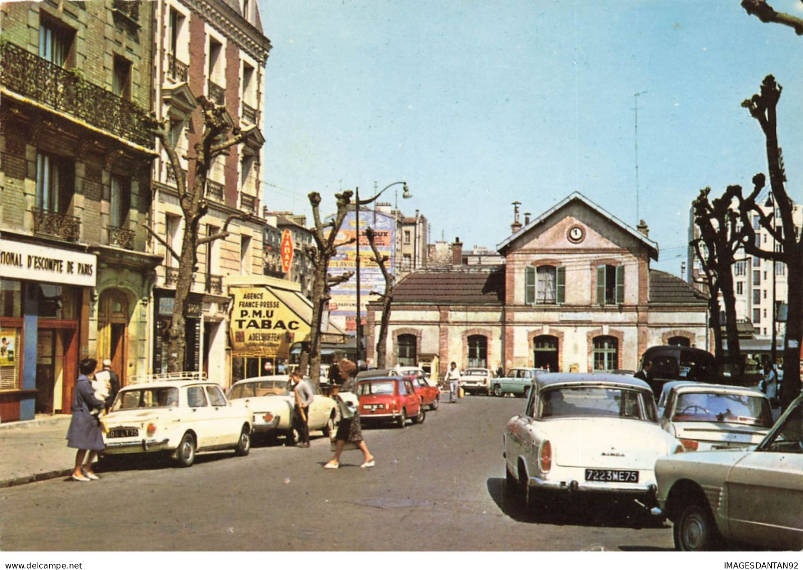 92 LA GARENNE COLOMBE #28333 LA GARE TABAC PMU AUTOS VOITURES - La Garenne Colombes