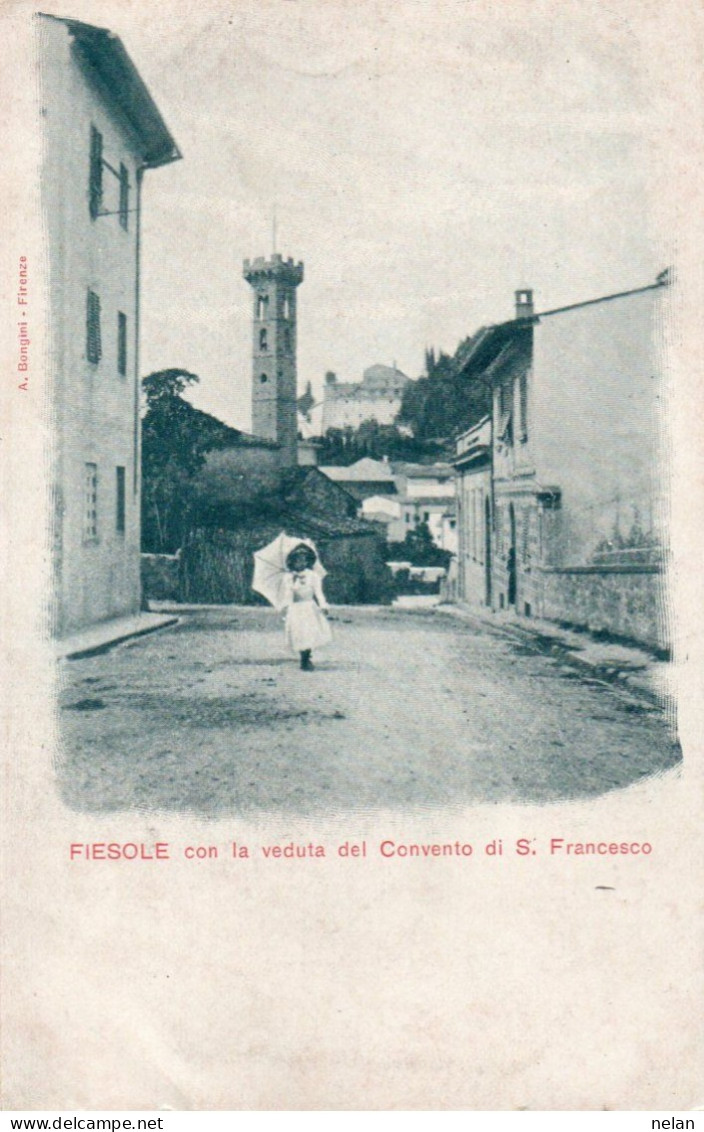 FIESOLE CON LA VEDUTA DEL CONVENTO DI S. FRANCESCO - F.P. - Firenze (Florence)