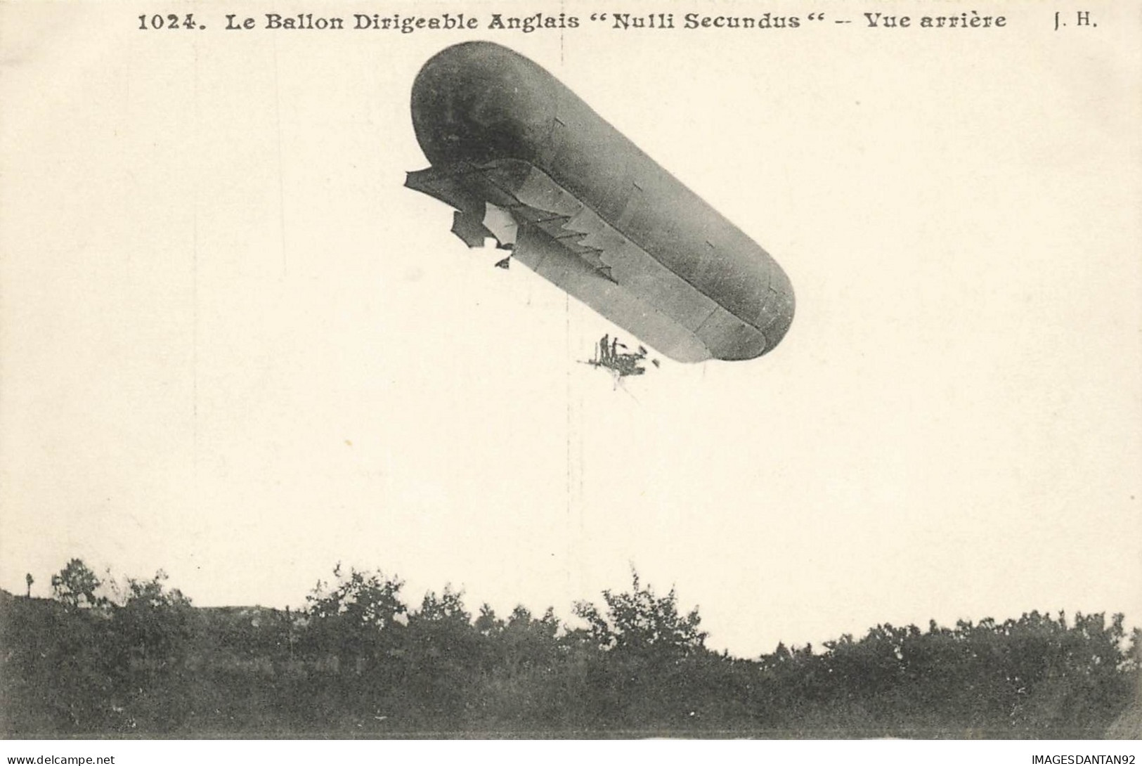 AVIATION #26351 BALLON DIRIGEABLE ANGLAIS NULLI SECONDUS VUE ARRIERE - Zeppeline