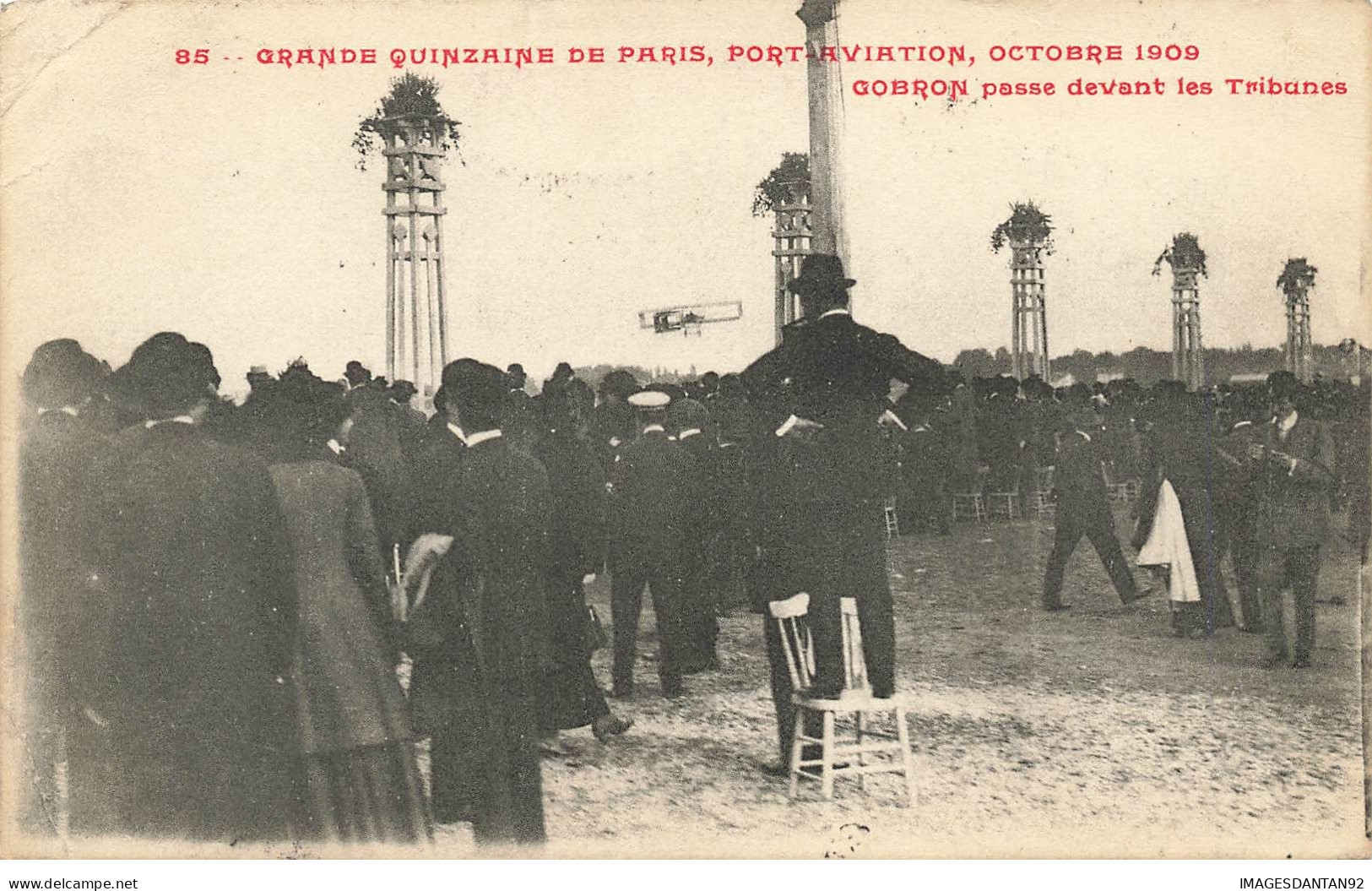 91 VIRY CHATILLON #26743 PORT AVIATION GRANDE QUINZAINE DE PARIS 1909 GOBRON AVION AVIATEUR - Viry-Châtillon