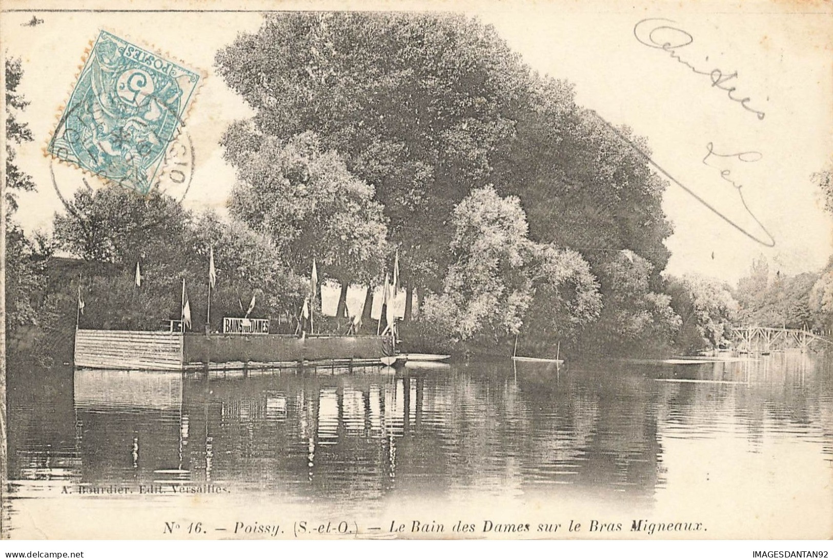 78 POISSY #24054 LE BAIN DES DAMES SUR LE BRAS MIGNEAUX - Poissy