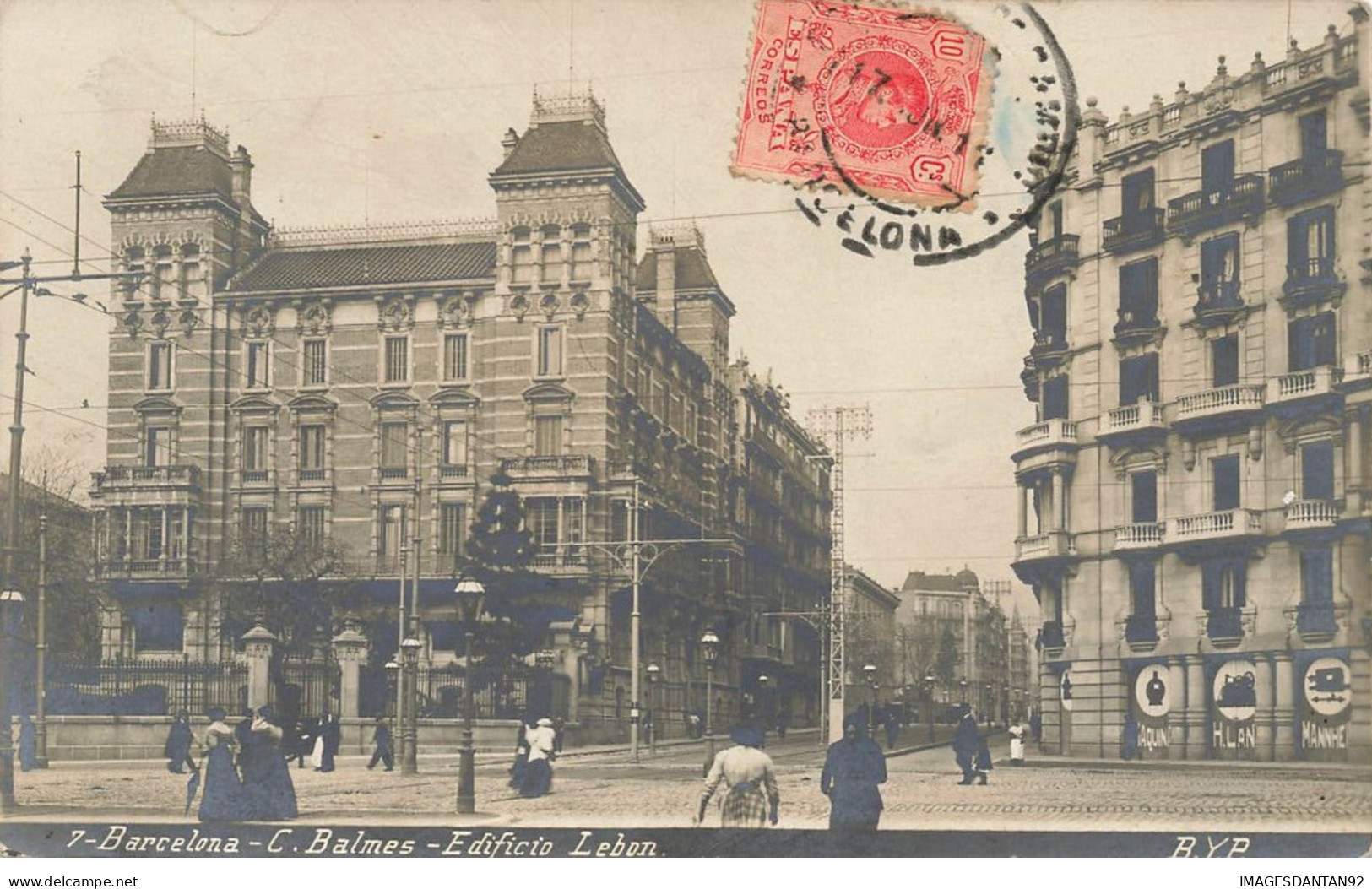 ESPAGNE #25856 BARCELONA C. BALMES EDIFICIO LEBON CARTE PHOTO ESPANA SPAIN BARCELONE - Barcelona