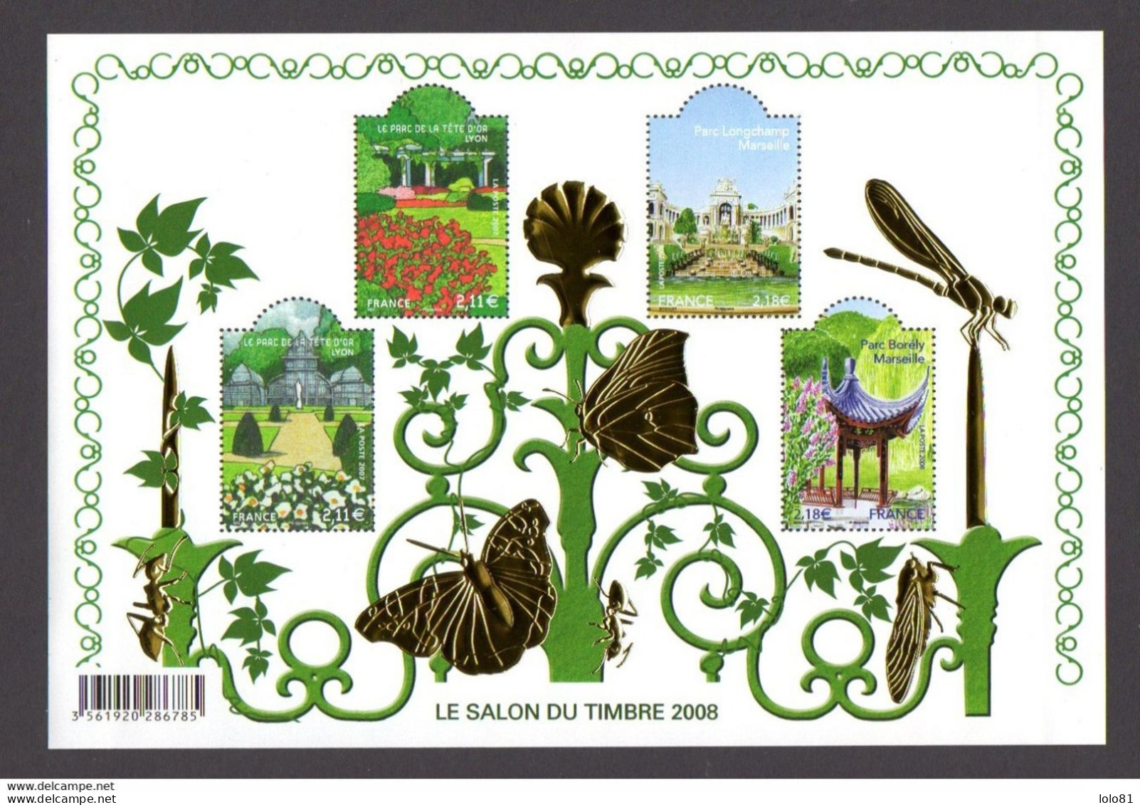 FRANCE 2008 - Yvert BF N° 120 - NEUF** LUXE/MNH - Salon Du Timbre 2008, Jardins De France - Nuovi