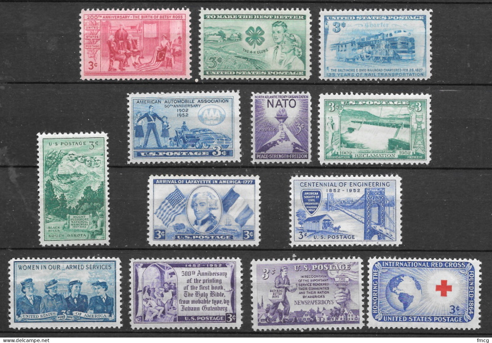 1952 Commemorative Year Set  11 Stamps, Mint Never Hinged - Neufs