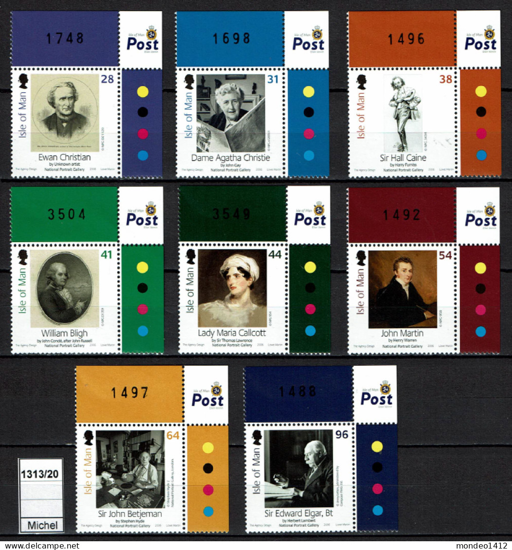 Isle Of Man - 2006 - MNH - National Portrait Gallery, Art Personnalités - Isle Of Man