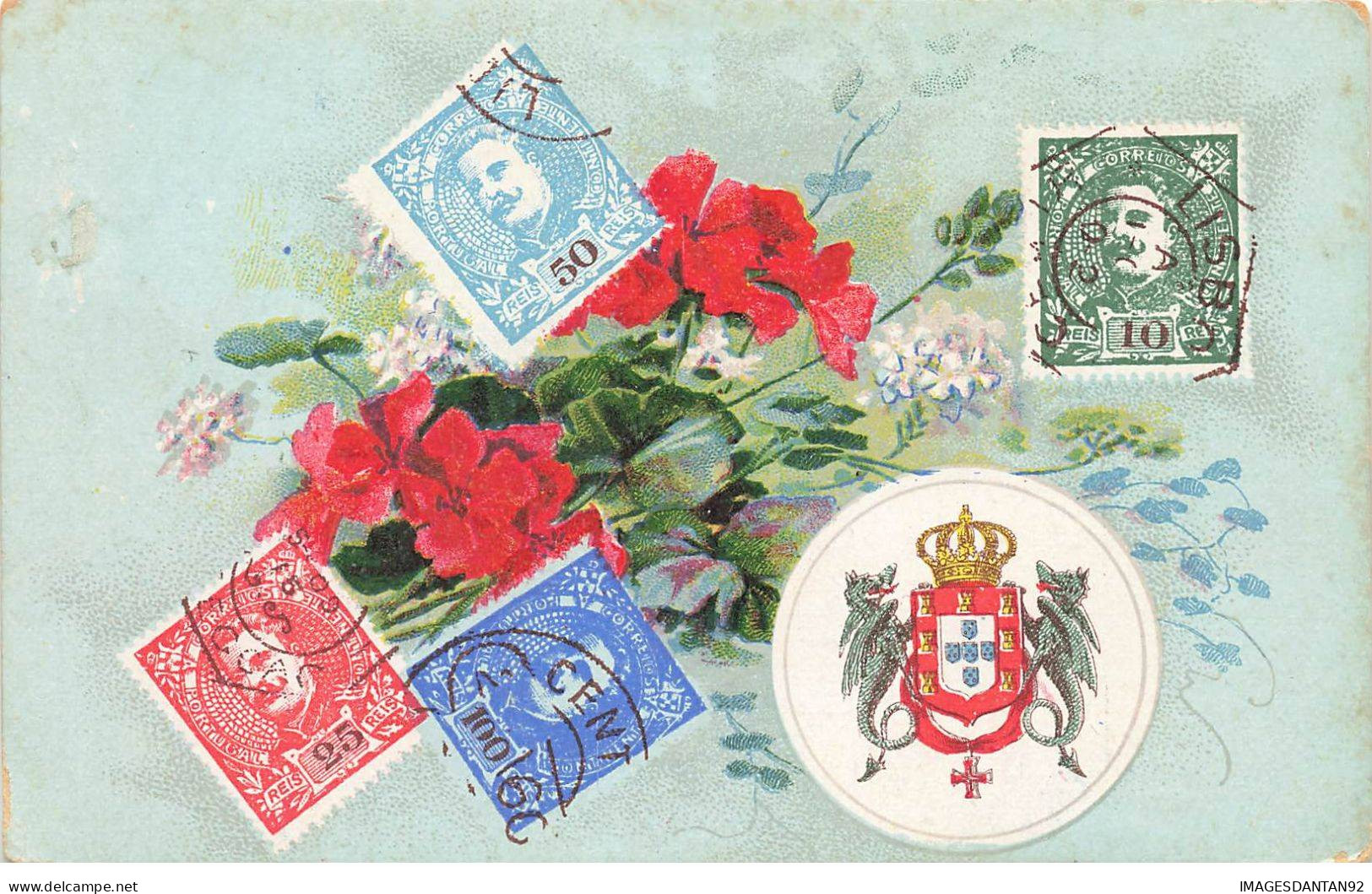 PORTUGAL #27090 TIMBRES FLEURS ARMOIRIES BLASON REPRESENTATION TIMBRES - Briefmarken (Abbildungen)