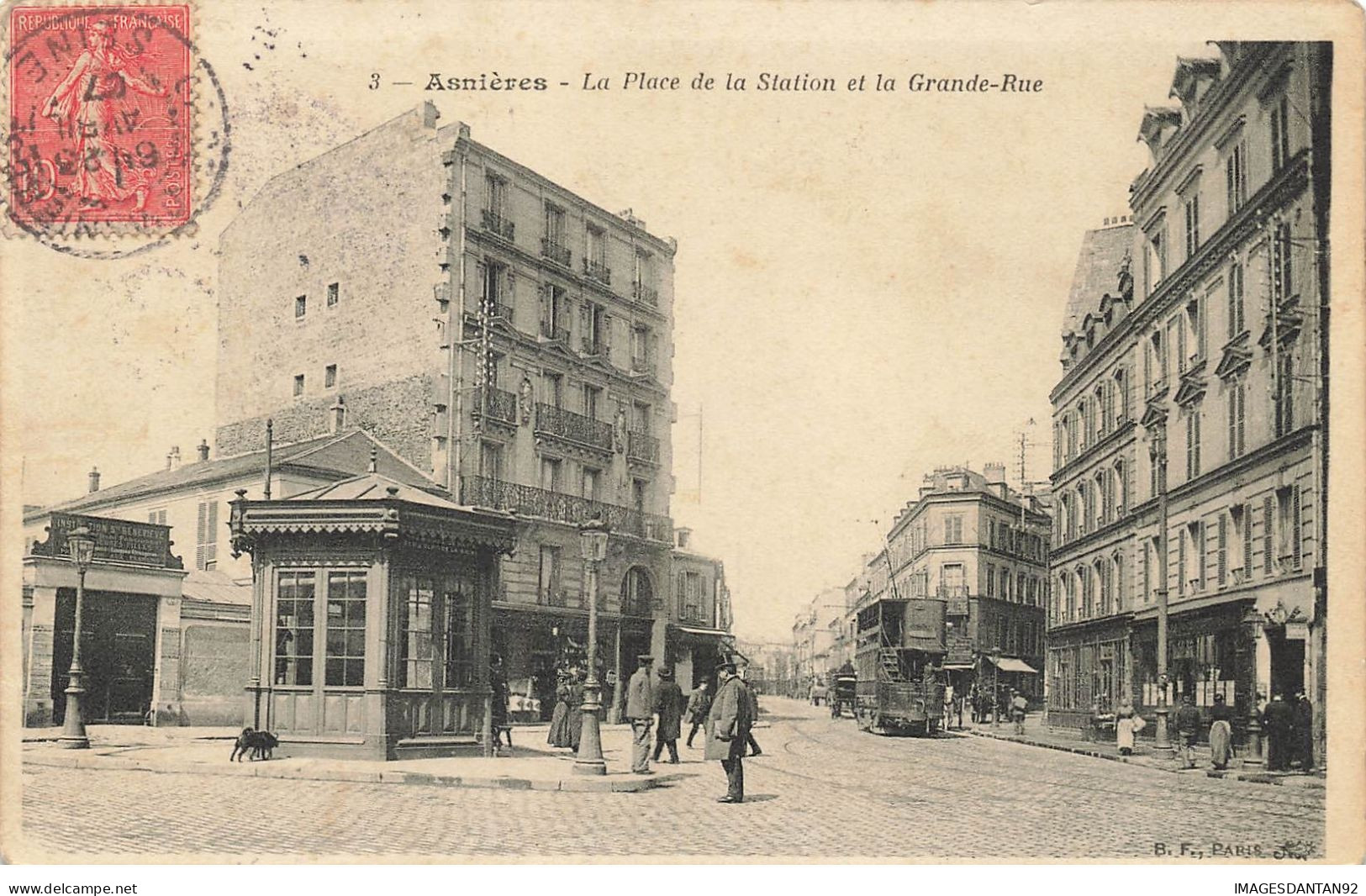 92 ASNIERES #24552 PLACE STATION GRANDE RUE - Asnieres Sur Seine