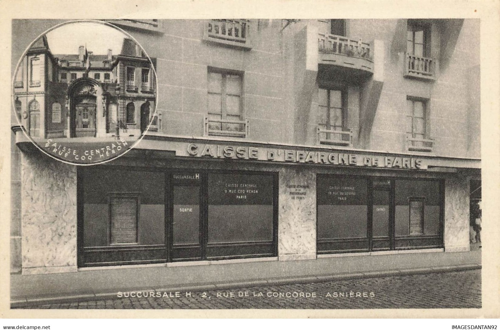 92 ASNIERES #24541 CAISSE EPARGNE RUE CONCORDE BANQUE - Asnieres Sur Seine