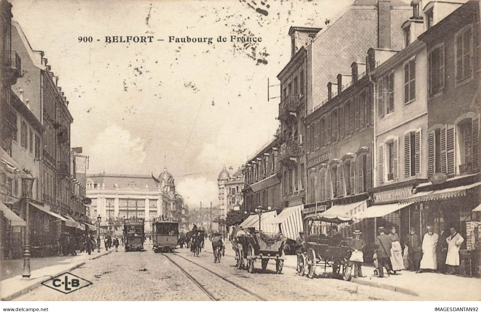 90 BELFORT #28483 FAUBOURG DE FRANCE TRAMWAY ATTELAGE - Belfort - City