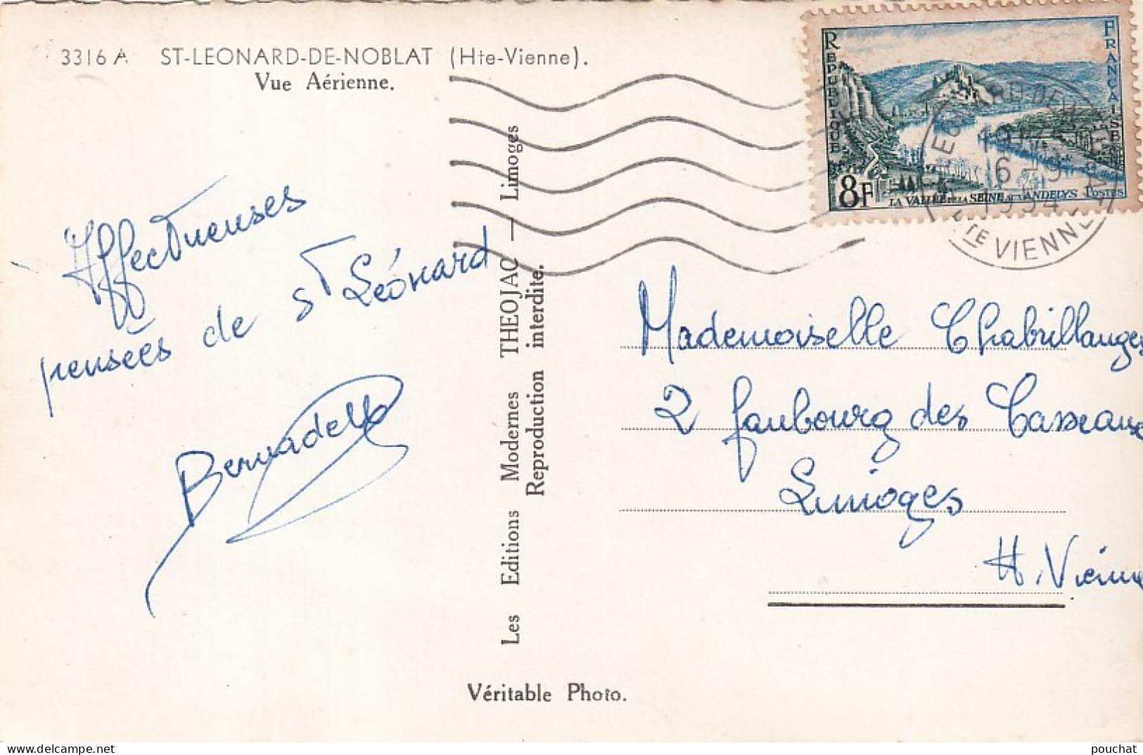 XXX Nw-(87) ST LEONARD DE NOBLAT - VUE AERIENNE - Saint Leonard De Noblat