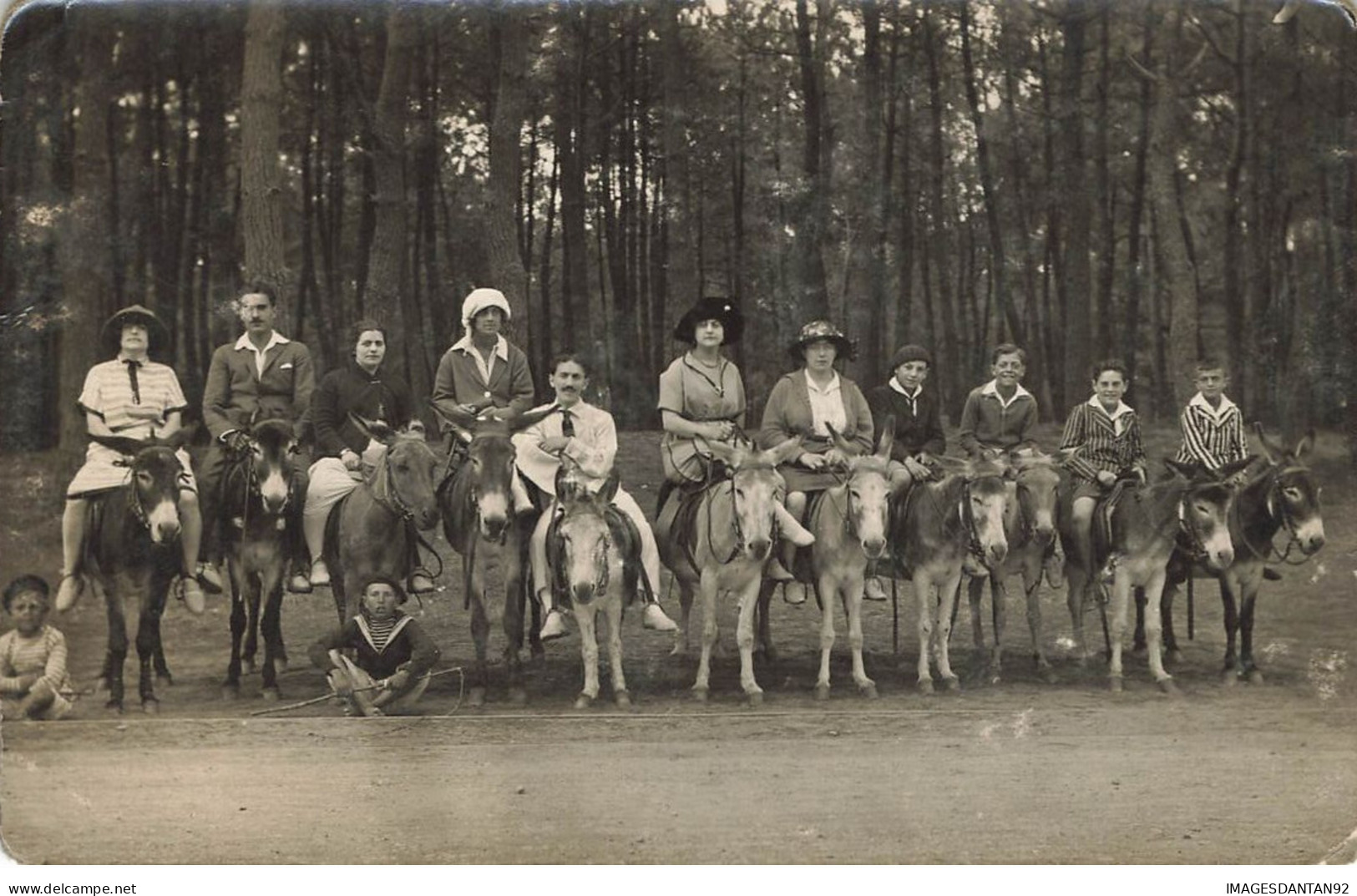 85 SABLES D OLONNE #28478 CARTE PHOTO A DOS D ANES ANE BALADE - Les Herbiers