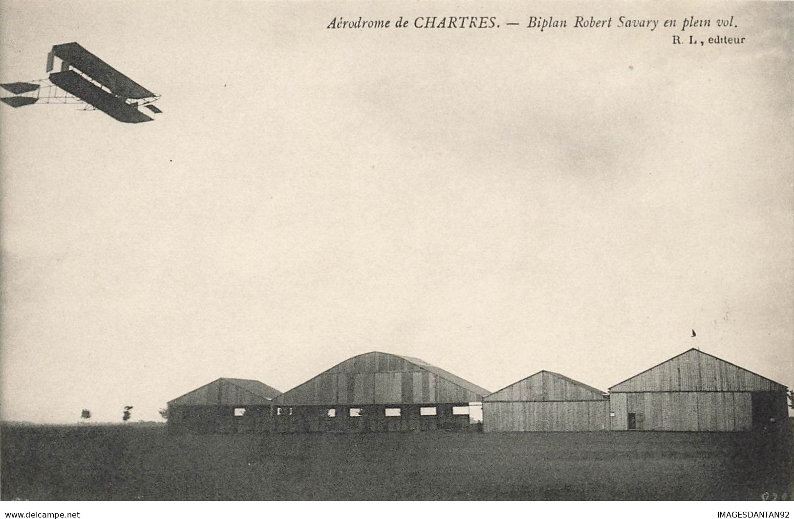 AVIATION #26385 AERODROME DE CHARTRES AVION BIPLAN ROBERT SAVARY EN PLEIN VOL - Sonstige & Ohne Zuordnung