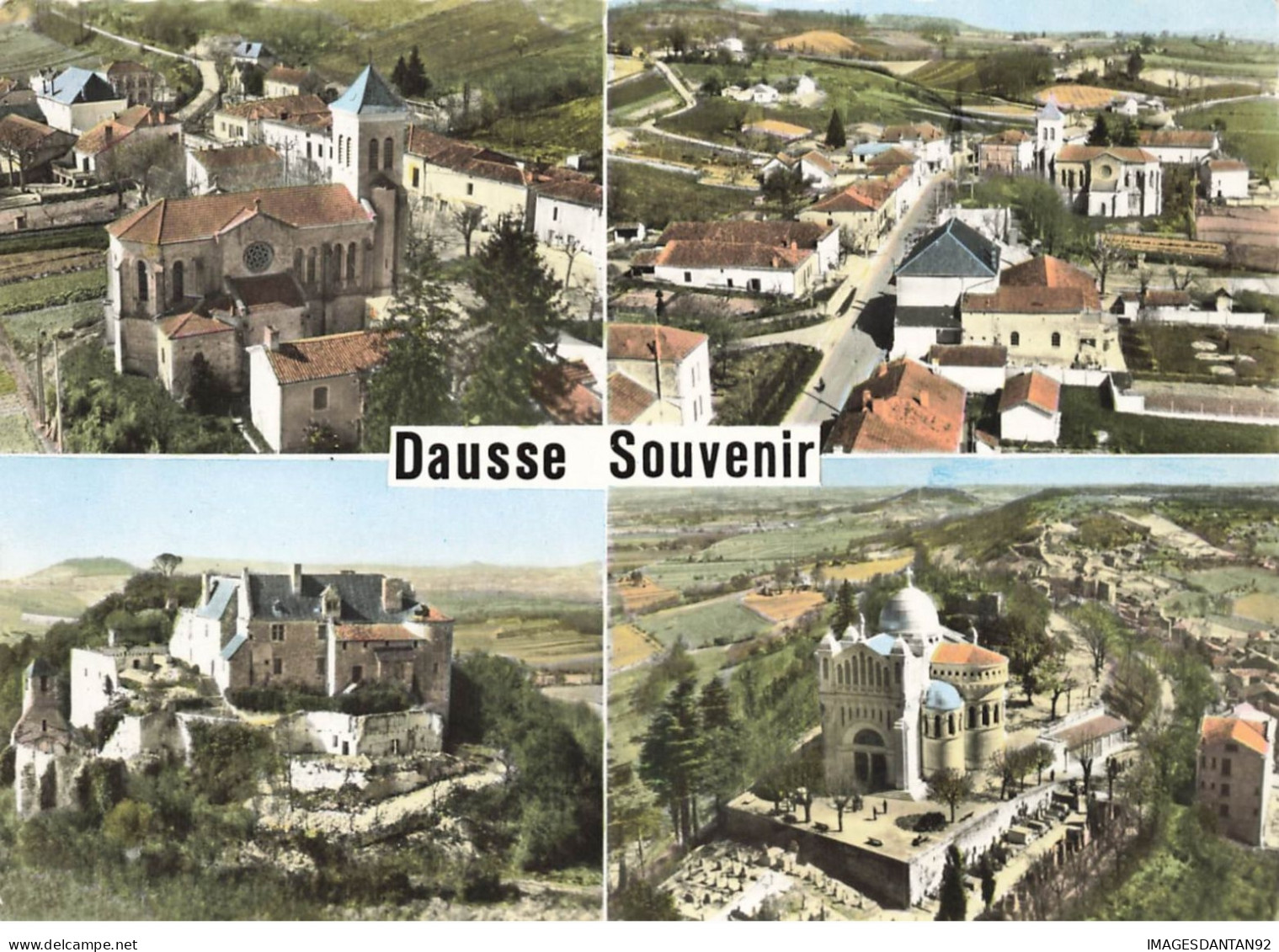 47 DAUSSE #27616 EGLISE ET VUE GENERALE AERIENNE CHATEAU PUYCALVARY - Other & Unclassified