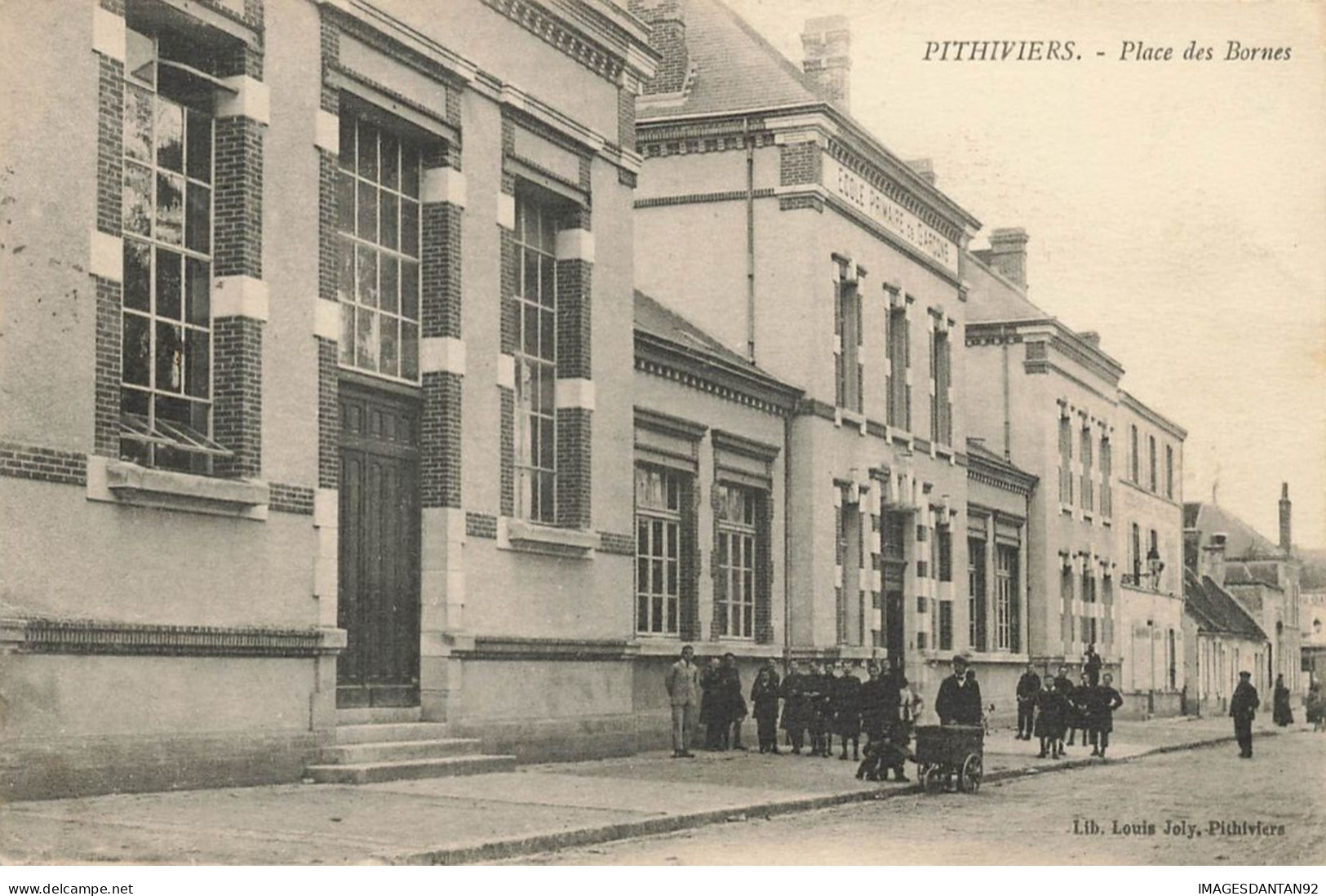 45 PITHIVIERS #27296 PLACE DES BORNES CAIFFA + CACHET HOPITAL AUXILIAIRE - Pithiviers