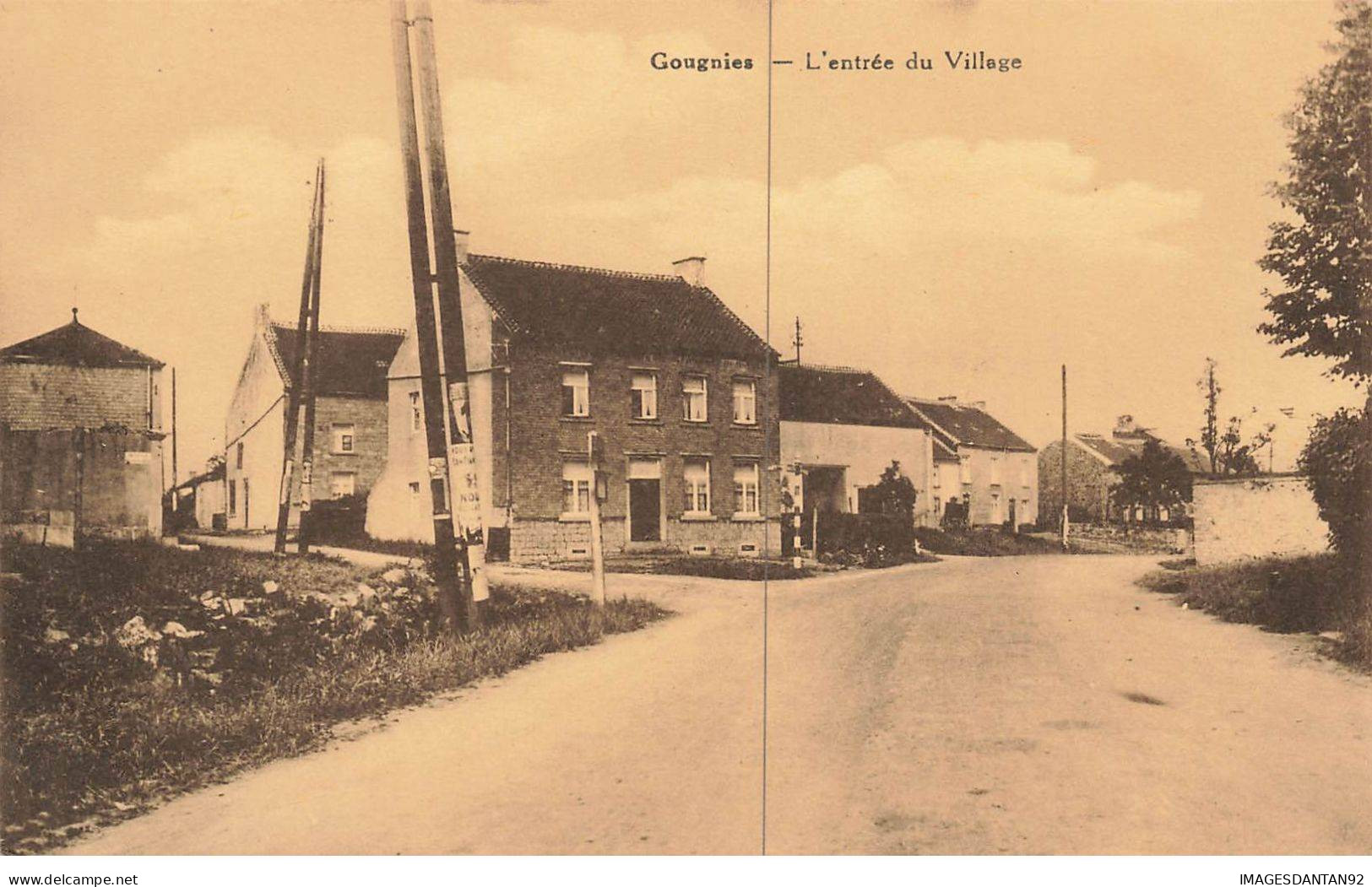 BELGIQUE #32074 GOUGNIES ENTREE DU VILLAGE - Autres & Non Classés