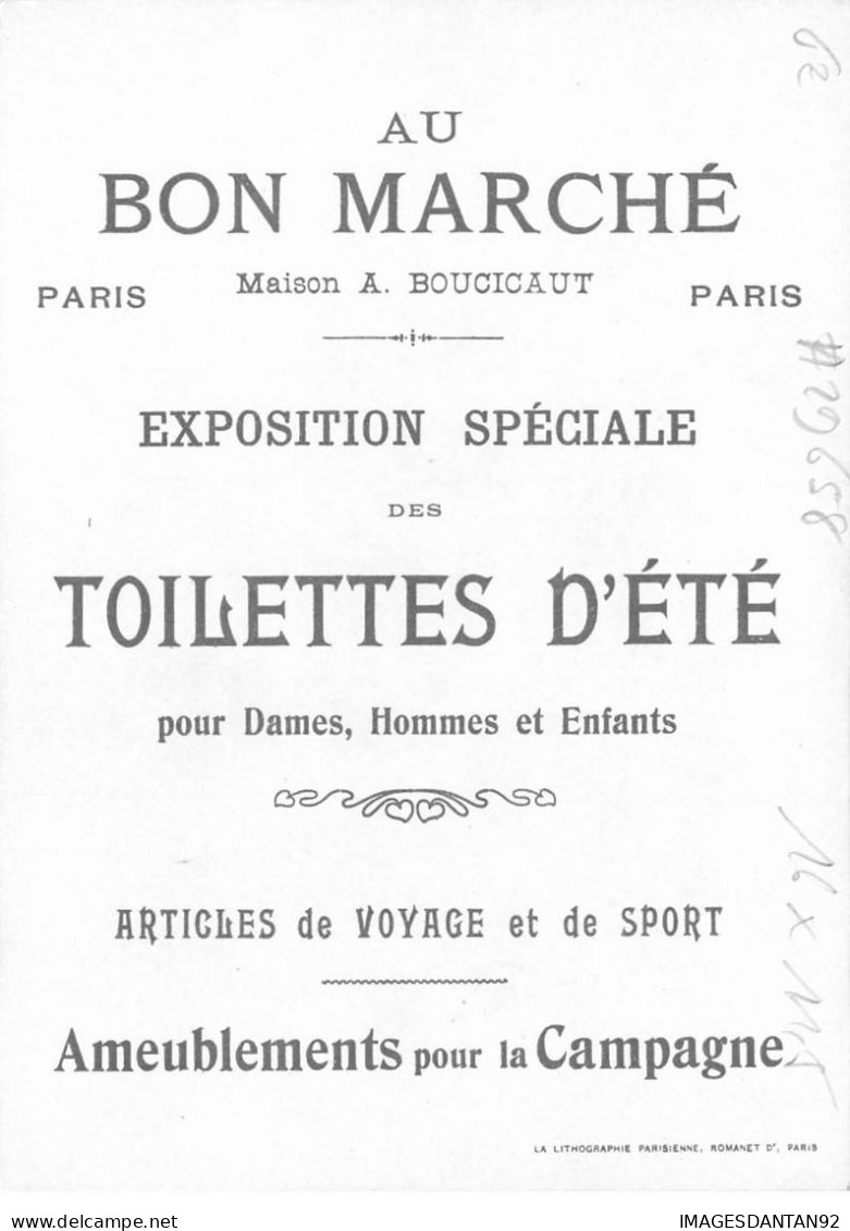 GRAND CHROMO #CL29658 AU BON MARCHE PEAU D ANE PARIS ROMANET 16X11,5 CM - Au Bon Marché