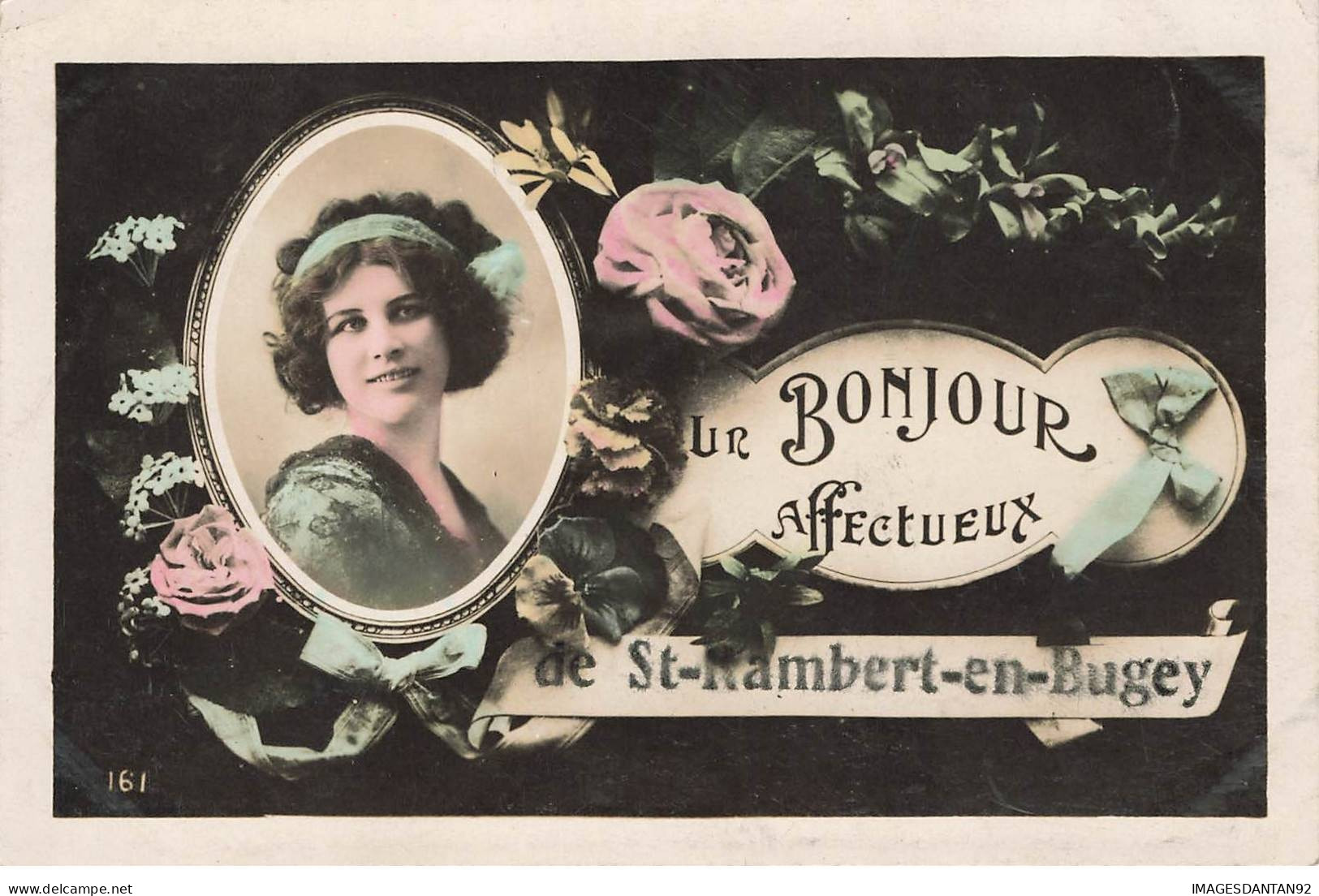 01 SAINT RAMBERT EN BUGEY #31690 UN BONJOUR AFFECTUEUX PORTRAIT DE FEMME ROSES - Unclassified