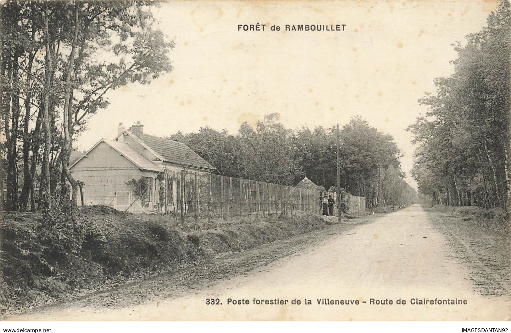 78 RAMBOUILLET #24068 POSTE FORESTIER DE LA VILLENEUVE ROUTE DE CLAIREFONTAINE - Rambouillet