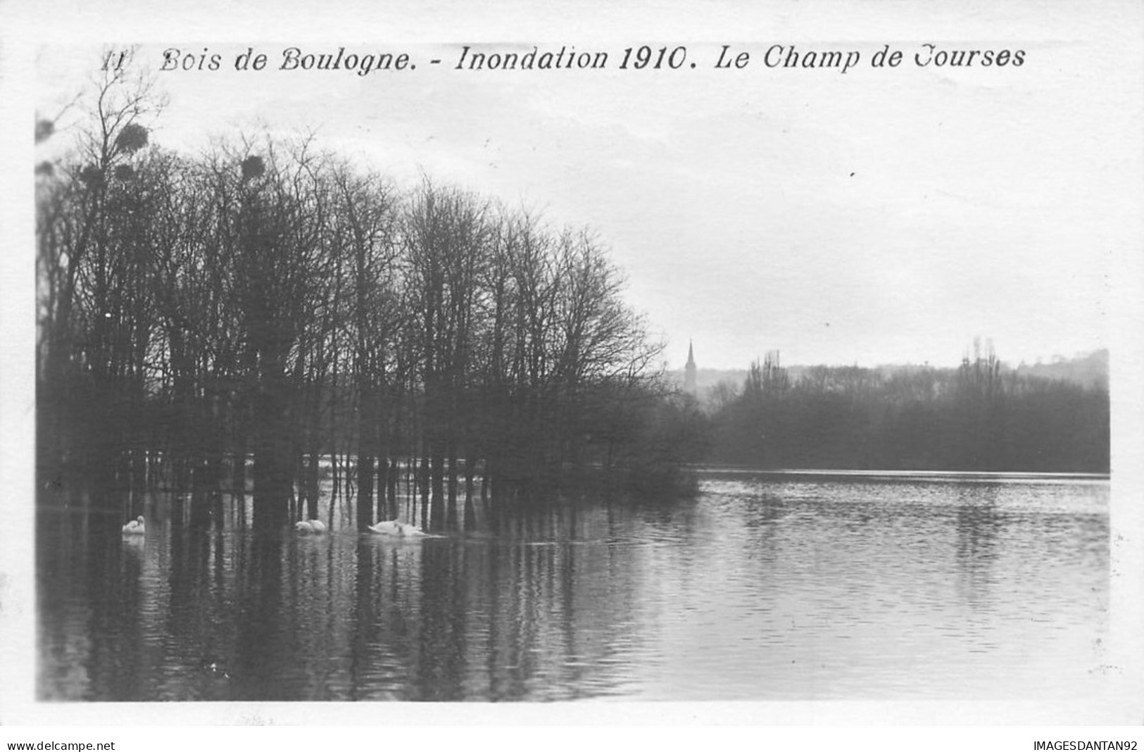 92 BOULOGNE #24590 BOIS DE BOULOGNE INONDATION CHAMP DE COURSE - Boulogne Billancourt