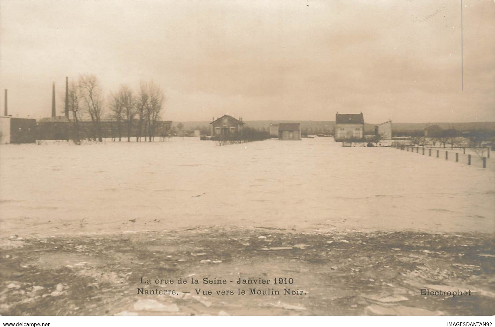 92 NANTERRE #28275 CRUE DE LA SEINE INONDATIONS 1910 LE MOULIN NOIR - Nanterre