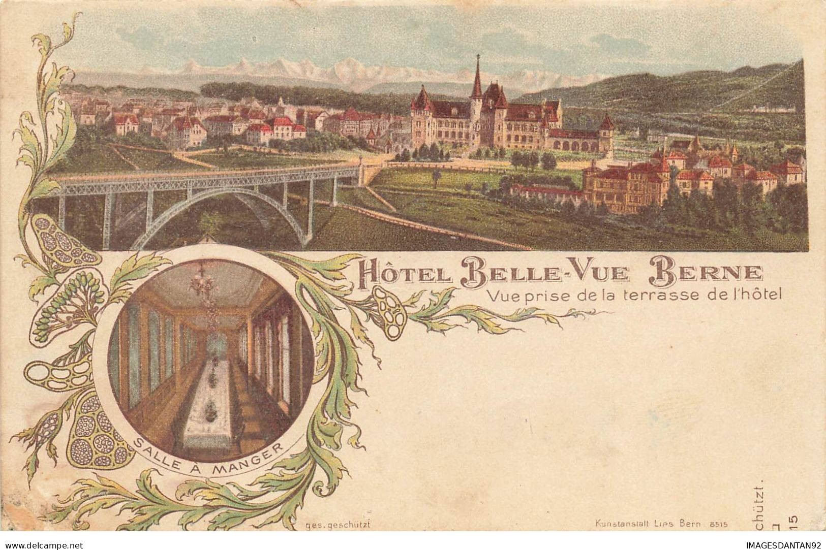 SUISSE BERNE #28817 HOTEL BELLE VUE - Bern