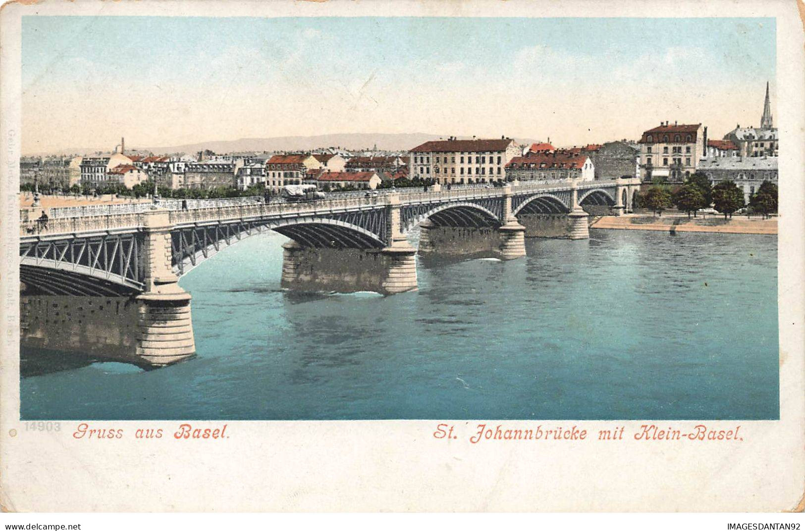 SUISSE BS BALE #28998 GRUSS AUS BASEL ST JOHANNBRUCKE MIT KLEIN BASEL - Bâle