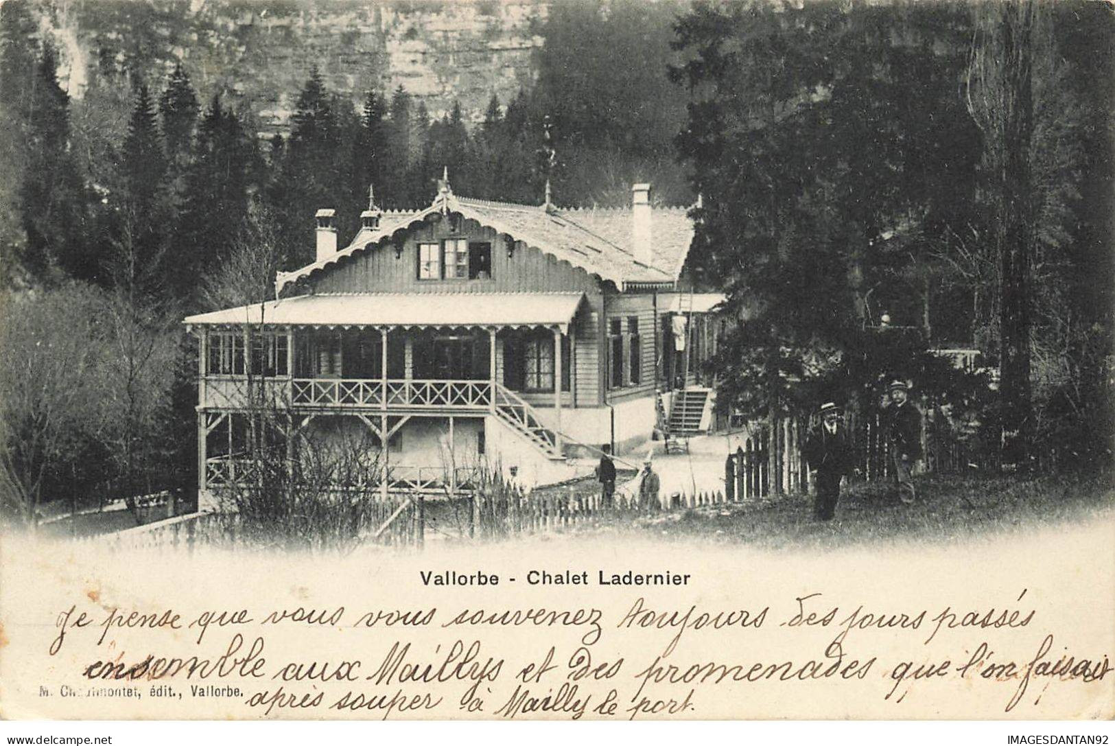 SUISSE VD VAUD #28996 VALLORBE CHALET LADERNIER - Vallorbe