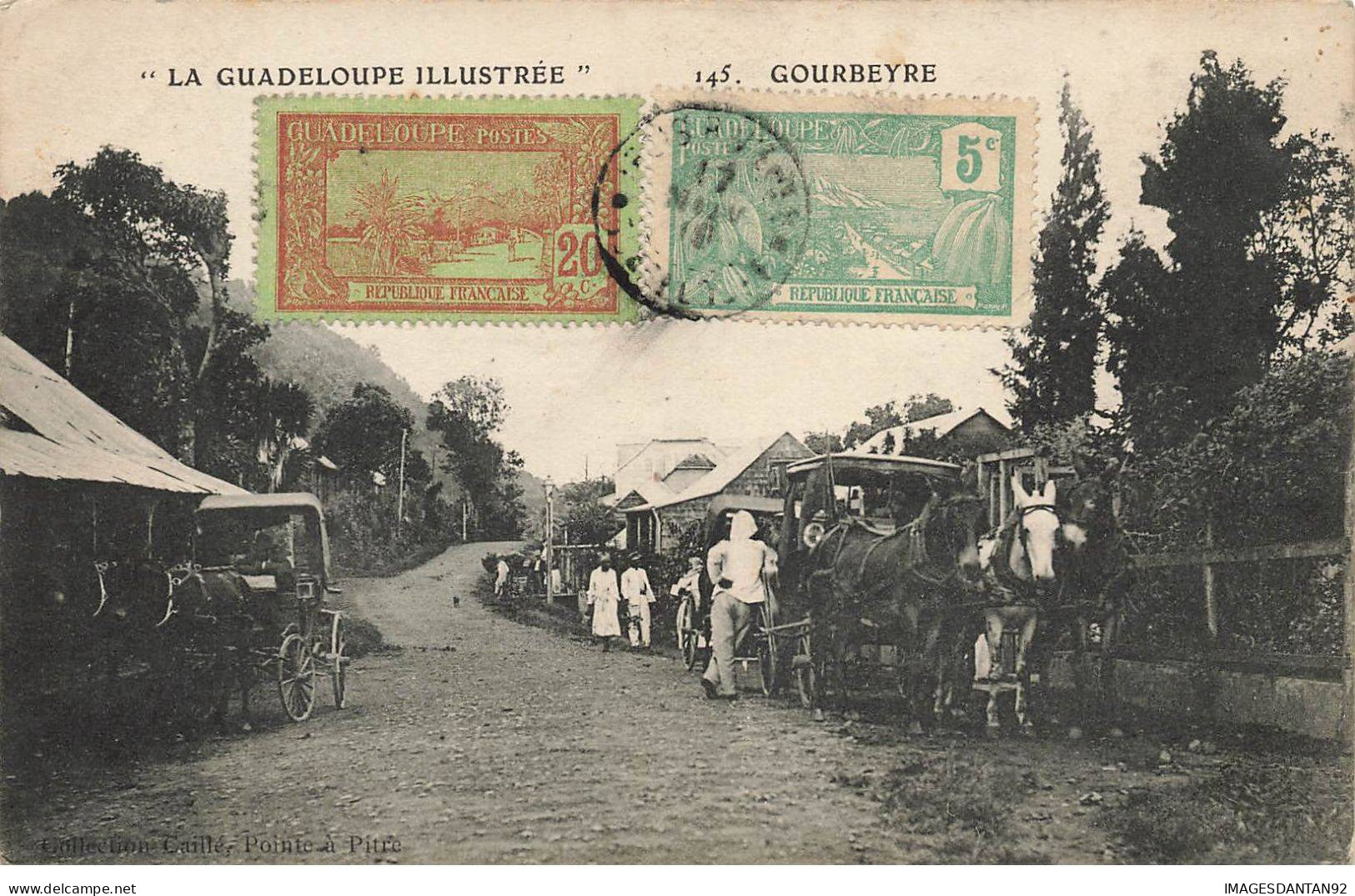 GUADELOUPE #32690 GOURBEYRE DEPART DILIGENCE - Sonstige & Ohne Zuordnung