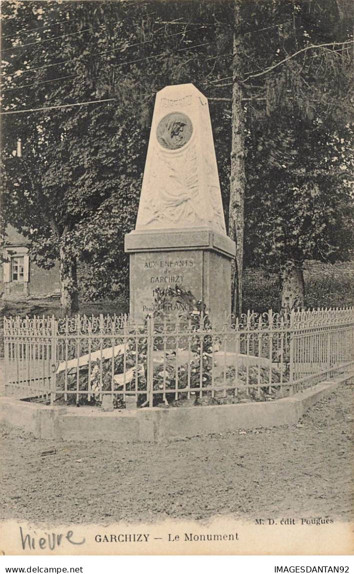 58 GARCHIZY #31934 MONUMENT AUX MORTS - Otros & Sin Clasificación