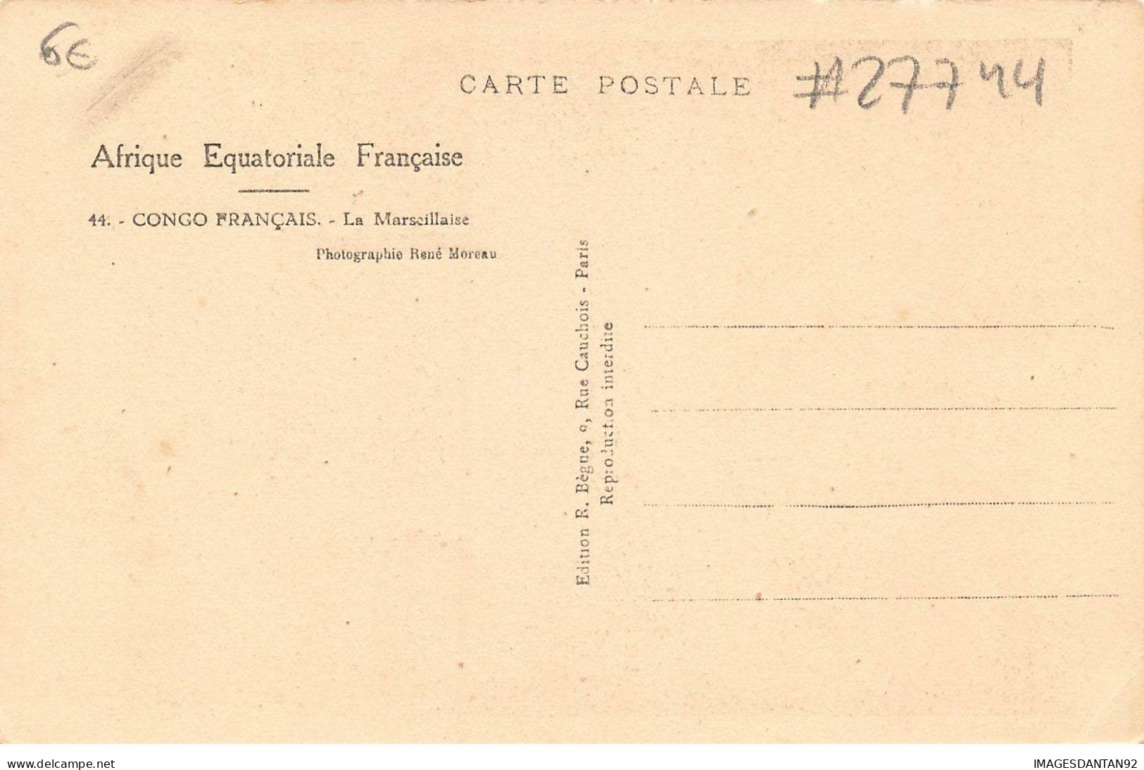 CONGO FRANCAIS #27744 ENFANTS CHANTE MARSEILLAISE - French Congo