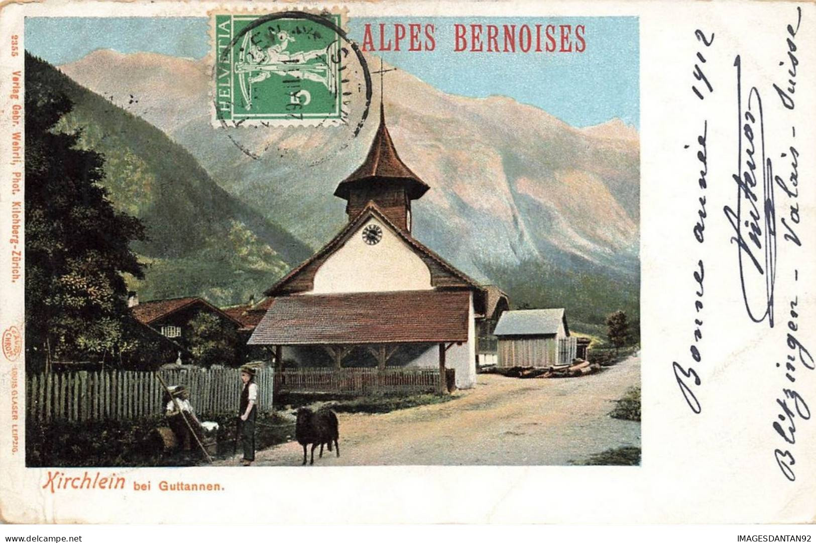 SUISSE BE BERNE #28934 ALPES BERNOISES KIRCHLEIN BEI GUTTANNEN OBERHAJLI - Berne