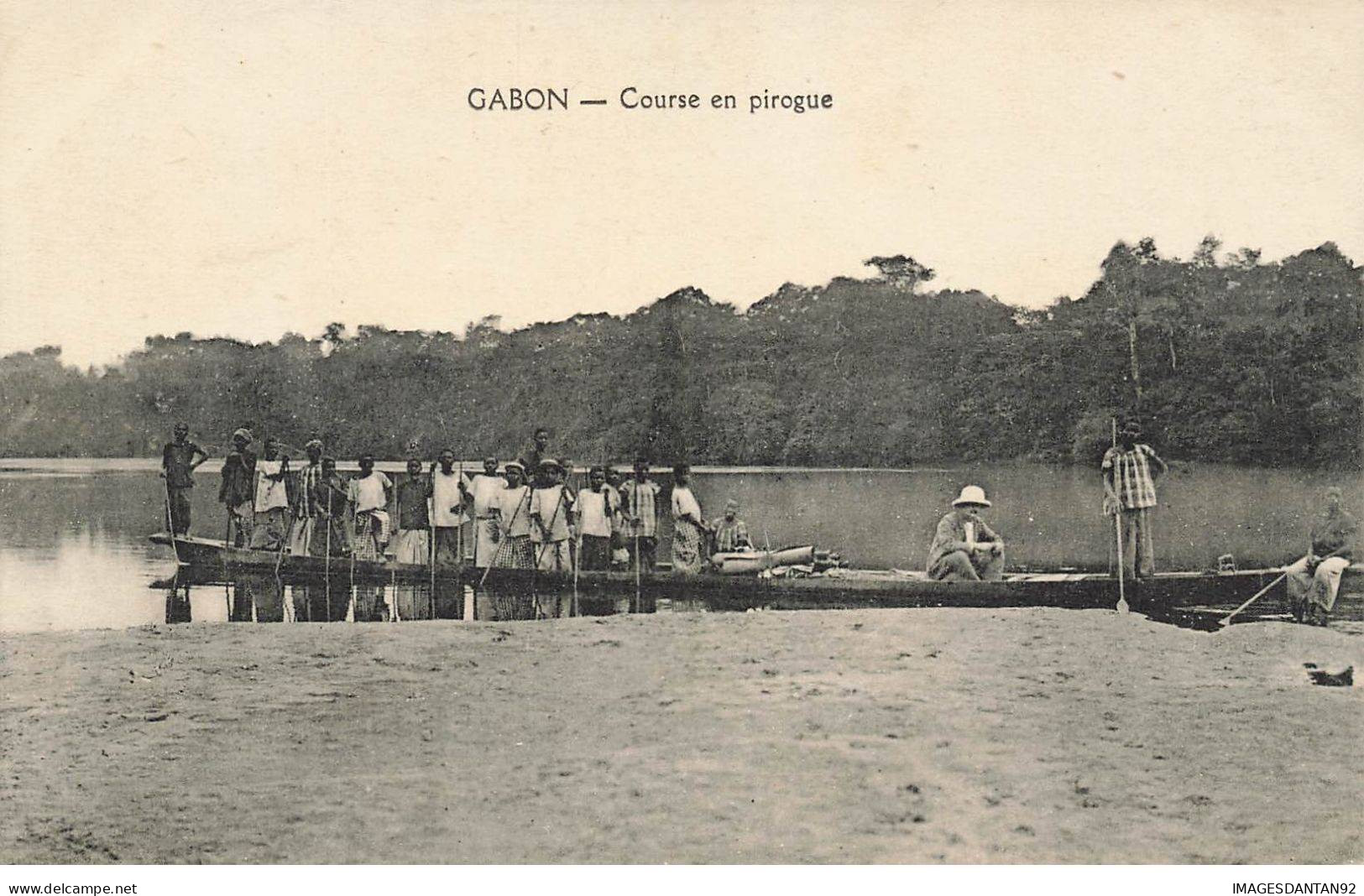 GABON #27731 COURSE EN PIROGUE - Gabun