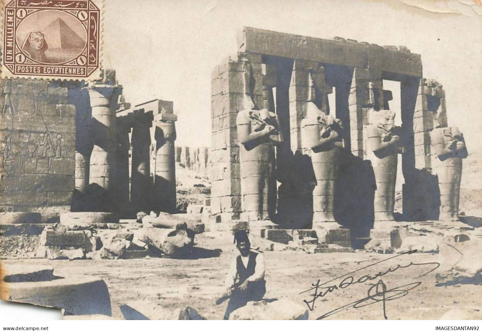 EGYPTE #28004 PHOTO RUINES TEMPLE PYRAMIDE - Otros & Sin Clasificación