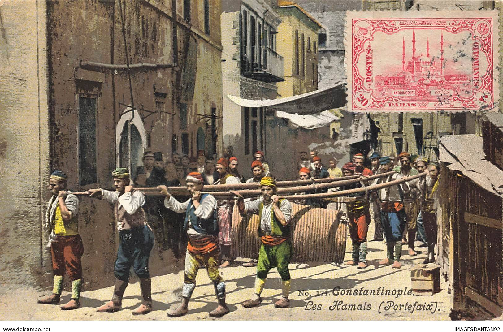 TURQUIE TURKISH TURKEY #32828 CONSTANTINOPLE LES HAMALS PORTEFAIX - Turquia