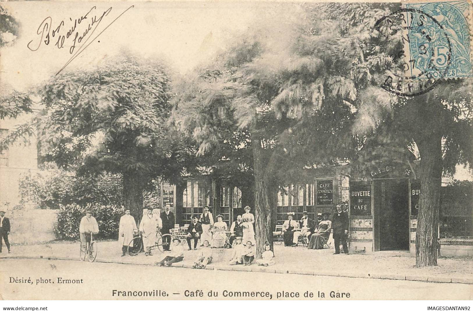 95 FRANCONVILLE #AS29872 CAFE DU COMMERCE PLACE DE LA GARE - Franconville