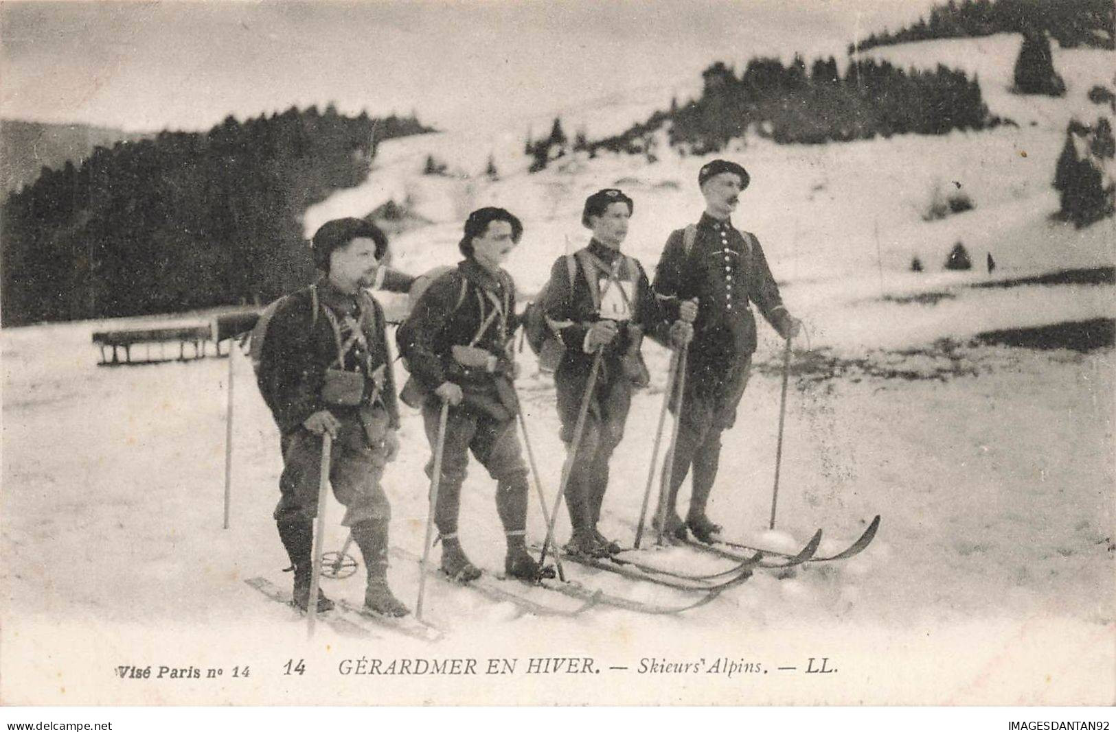 88 GERARDMER #32058 EN HIVER SKIEURS ALPINS REGIMENT SKI - Gerardmer