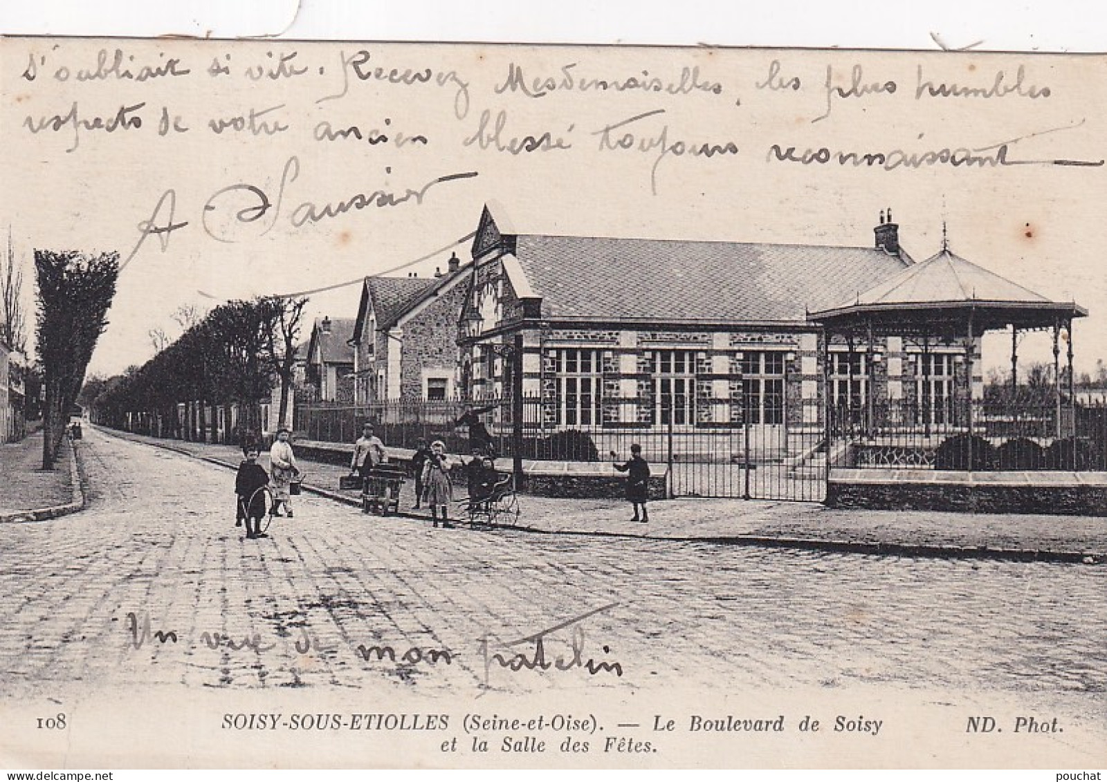 XXX Nw-(91) SOISY SOUS ETIOLLES - LE BOULEVARD DE SOISY ET LA SALLE DES FETES - ANIMATION - Ballancourt Sur Essonne