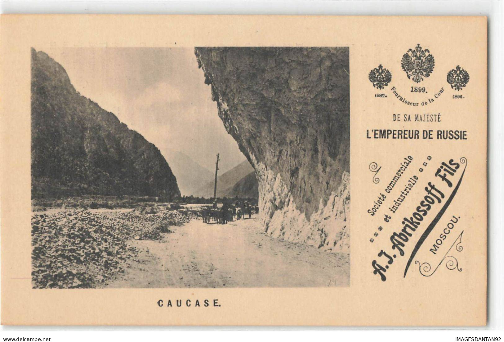 RUSSIE RUSSIA #18829 CAUCASE CARTE PUBLICITAURE ABRIKOSSOFF FILS 1899 - Russia