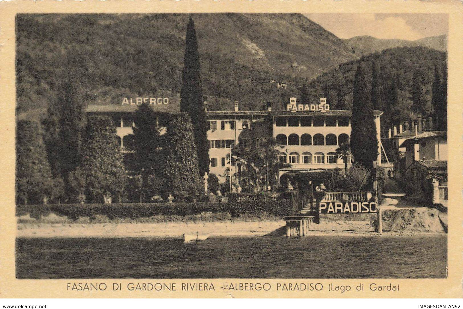 ITALIE LOMBARDIA #29176 FASANO DI GARDONE RIVIERA ALBERGO PARADISIO LAGO DI GARDA LAC DE GARDE - Otros & Sin Clasificación