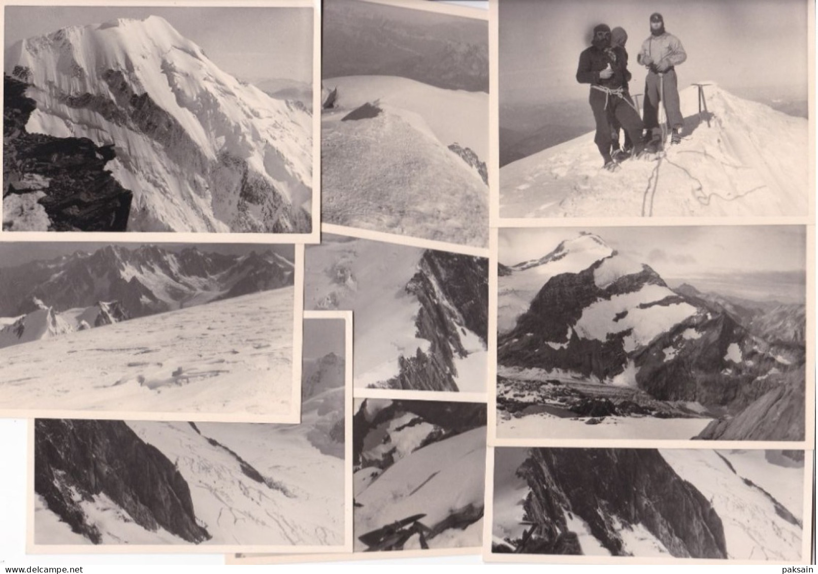 9 Photos Originales Toutes Légendées De L'Ascension Du Mont-Blanc En Août 1938 Haute-Savoie 74 Chamonix - Métiers