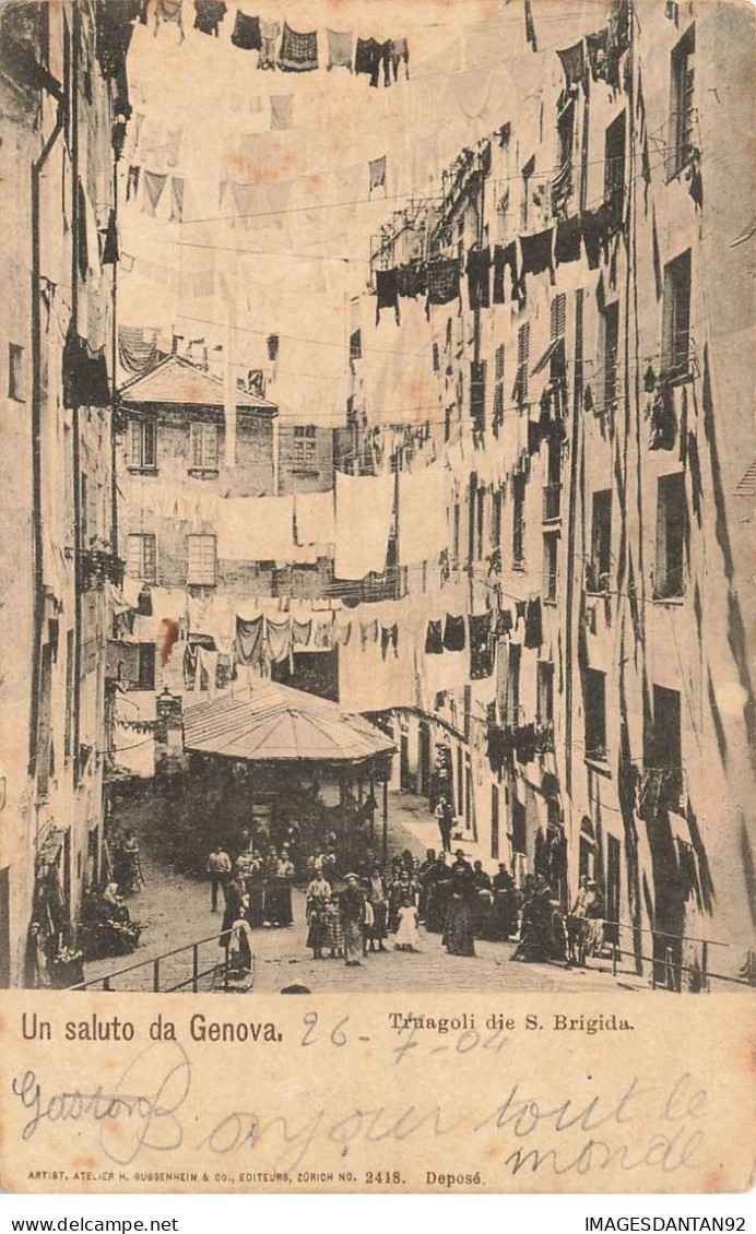 ITALIE LIGURIA GENOVA GENES #29147 UN SALUTO DA GENOVA TRUAGOLI DIE SAN BRIGIDA - Genova (Genoa)