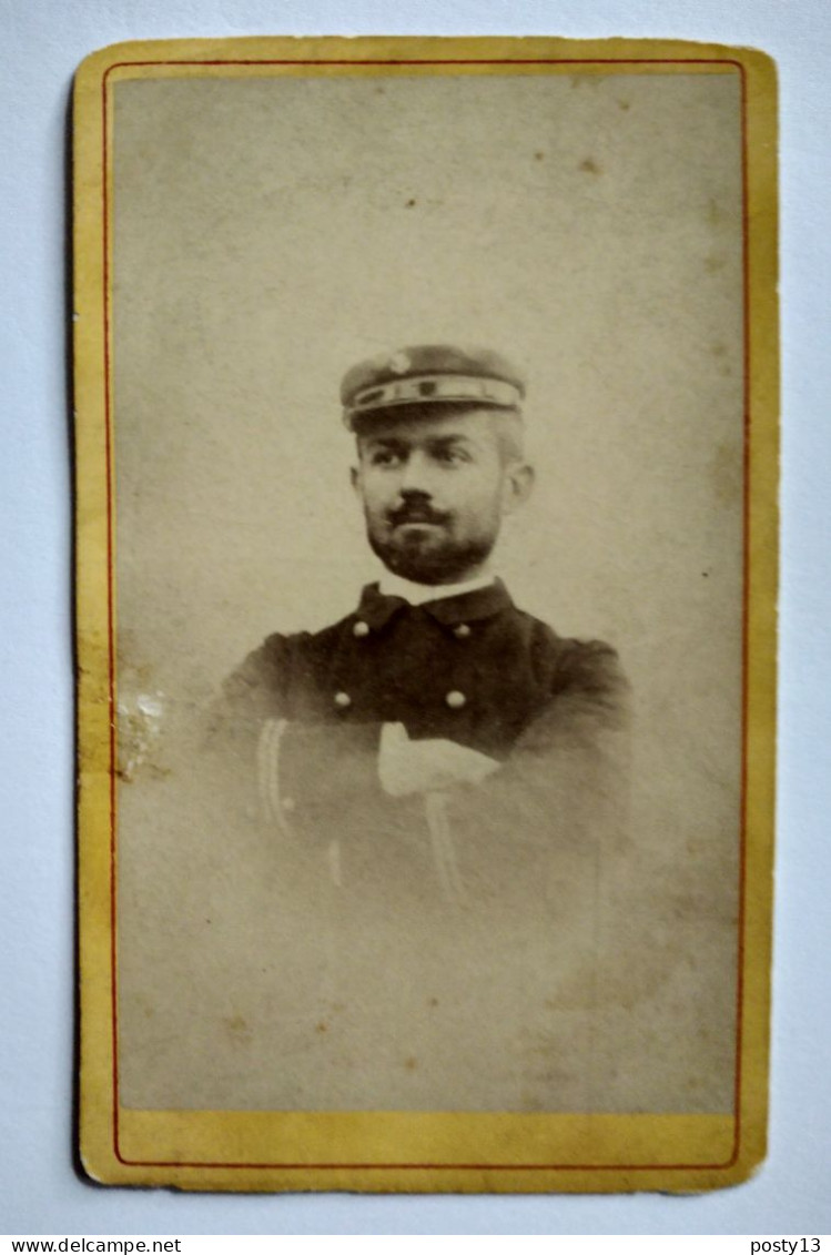 CDV Portrait Marin ( Lieutenant ?) - Dos Muet - BE - Krieg, Militär